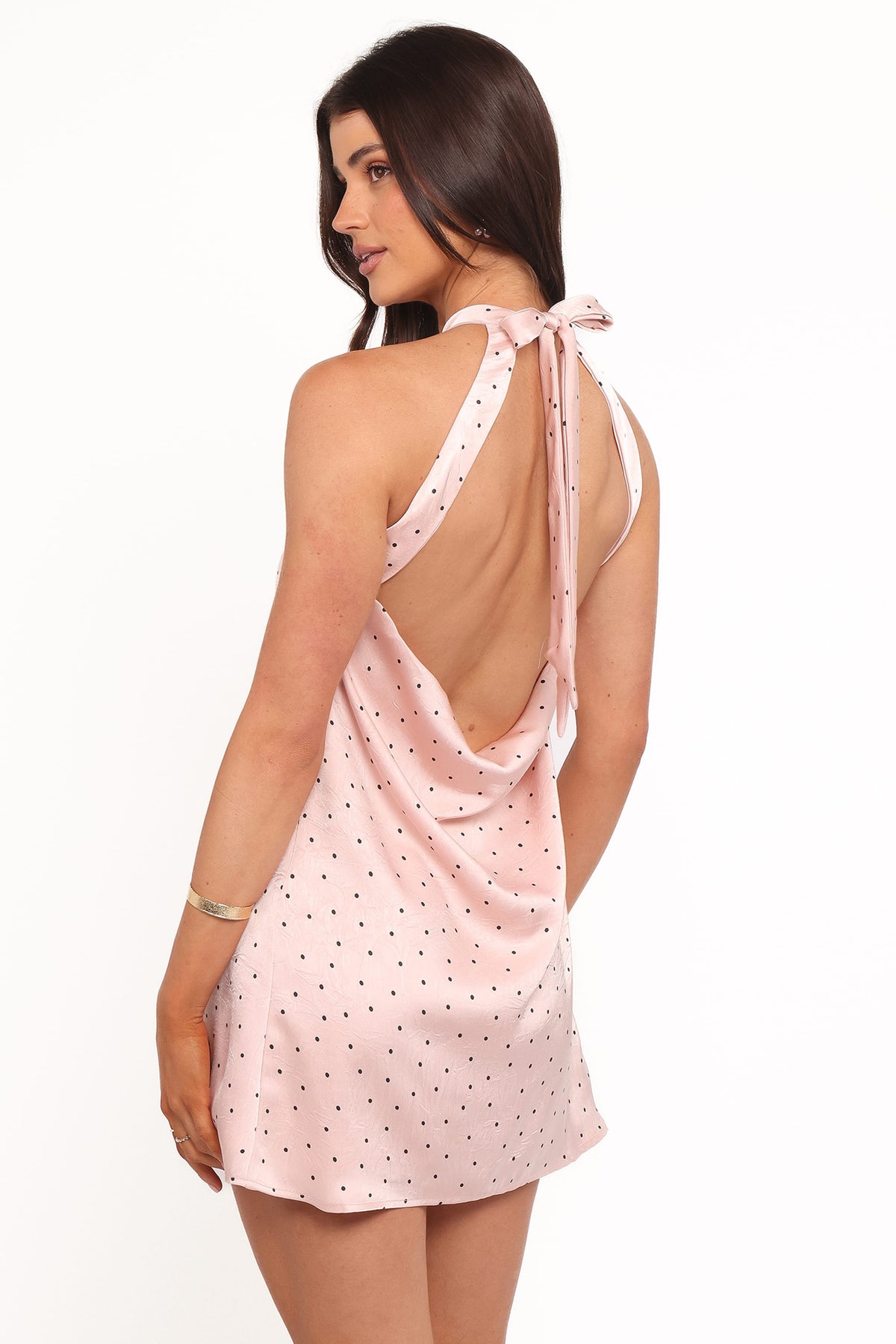 Gabrielle Mini Dress in Pink Polka Dot – view 2 of 9