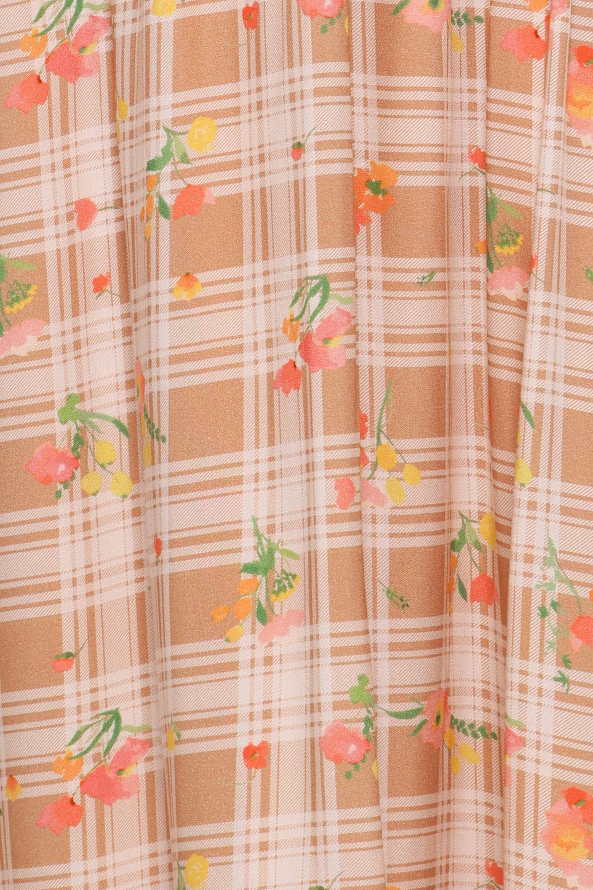 Gemini Halterneck Maxi Dress in Yellow Floral Gingham – view 7 of 8