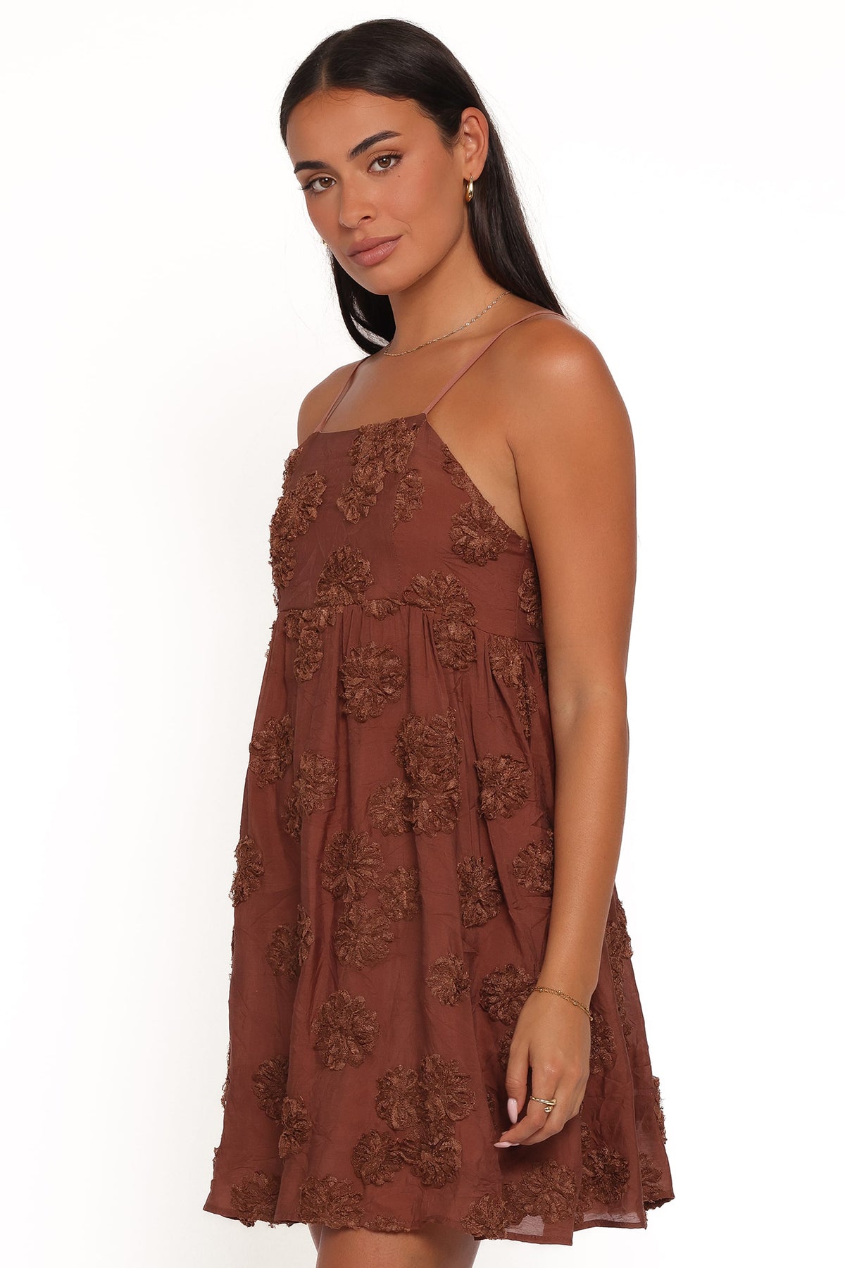 Giana Mini Dress in Brown – view 3 of 6
