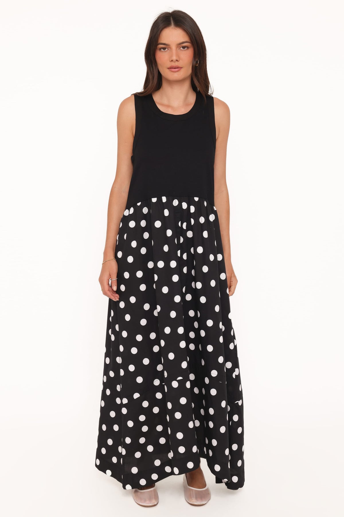 Glenda Maxi Dress in Black Polka Dot – view 5 of 6