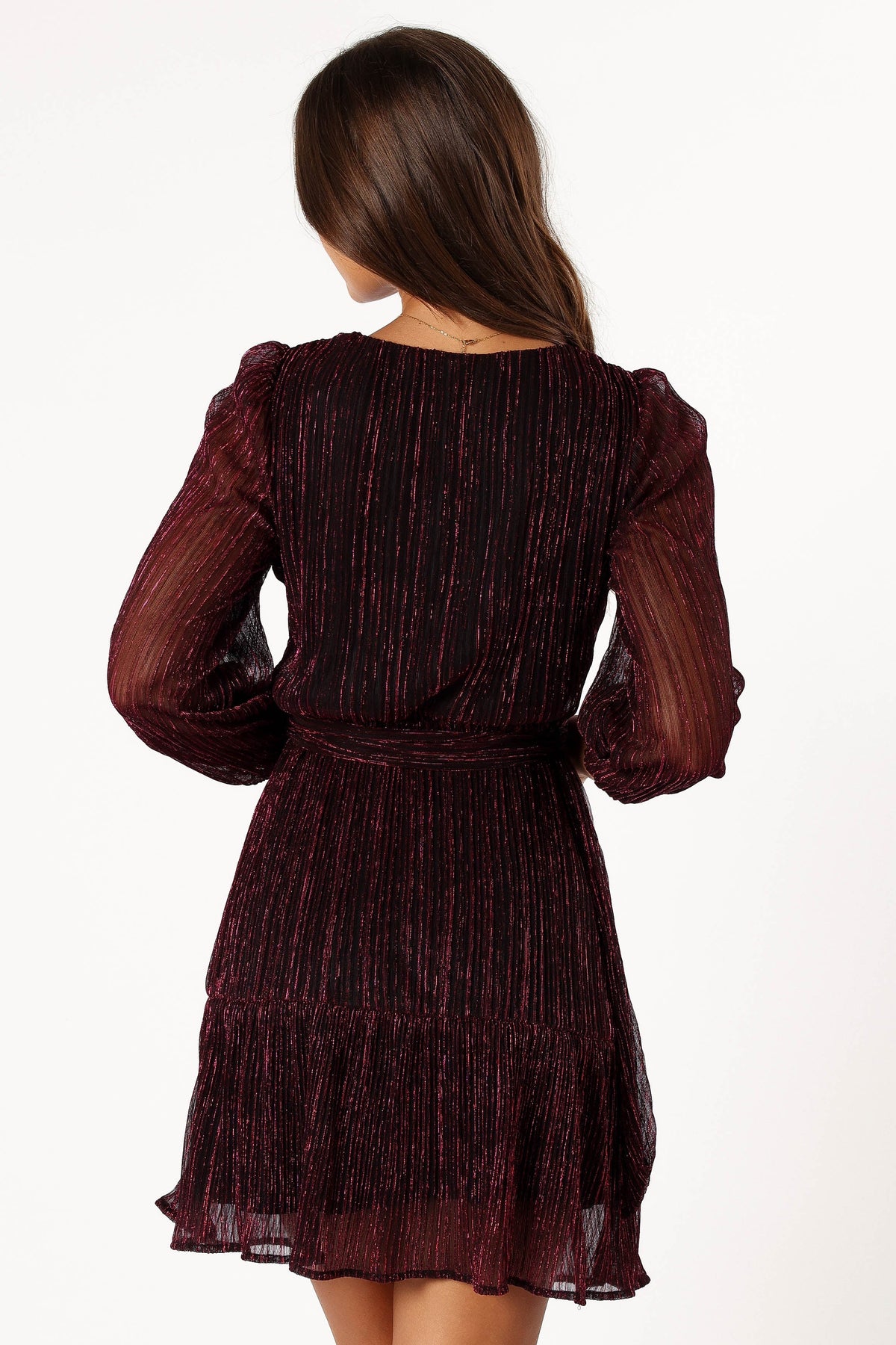Glimmer Long Sleeve Mini Dress in Pink – view 4 of 7