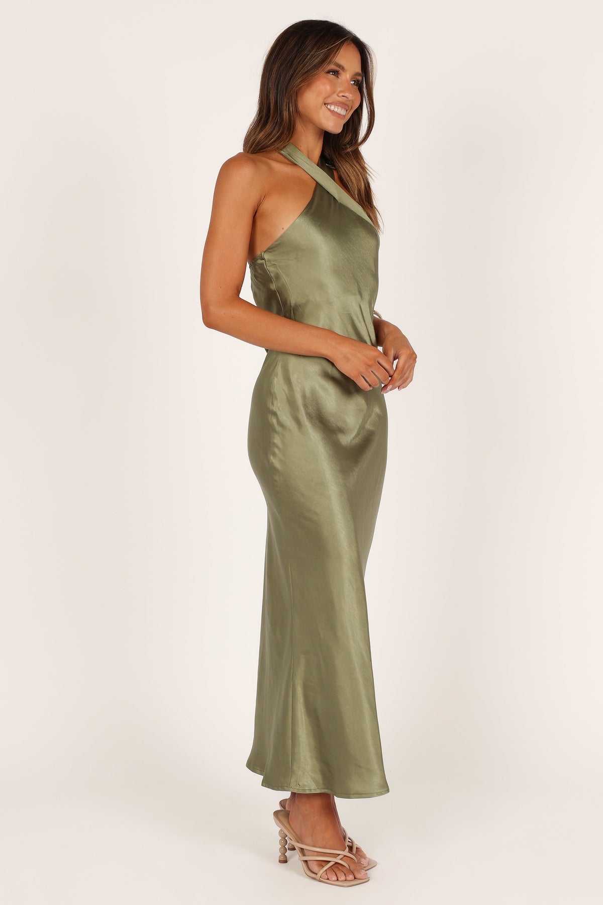 Grasie Midi Dress in Olive – view 7 of 8
