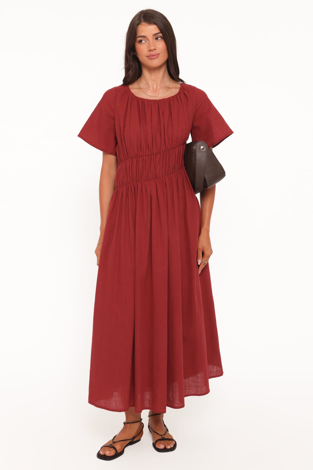 Harlen Maxi Dress in Deep Red – view 1 of 6