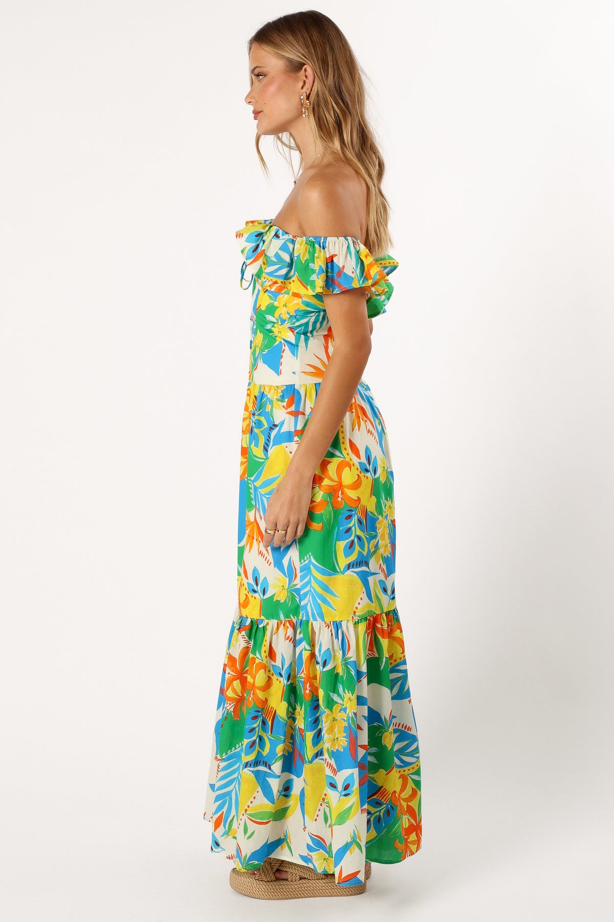 Harriet Off Shoulder Maxi Dress in Malta Print – view 4 of 8