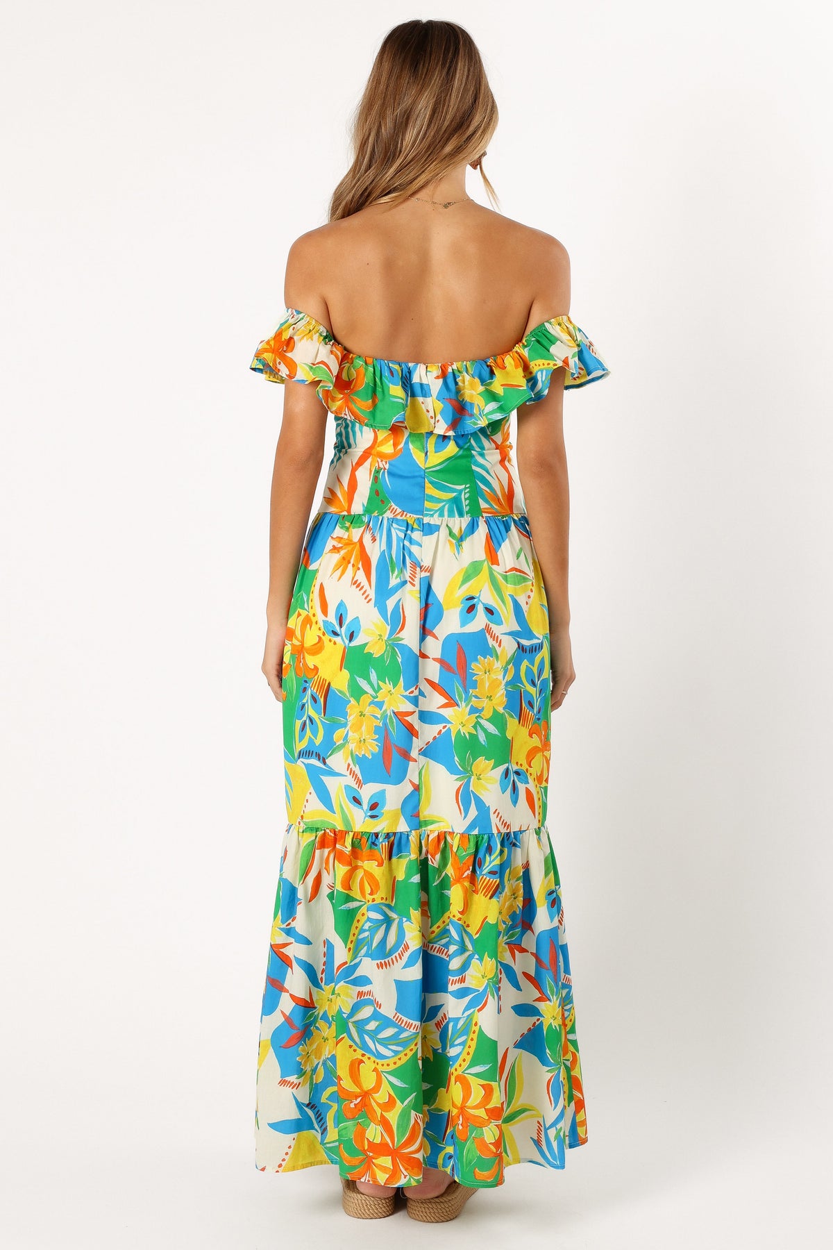 Harriet Off Shoulder Maxi Dress in Malta Print – view 3 of 8