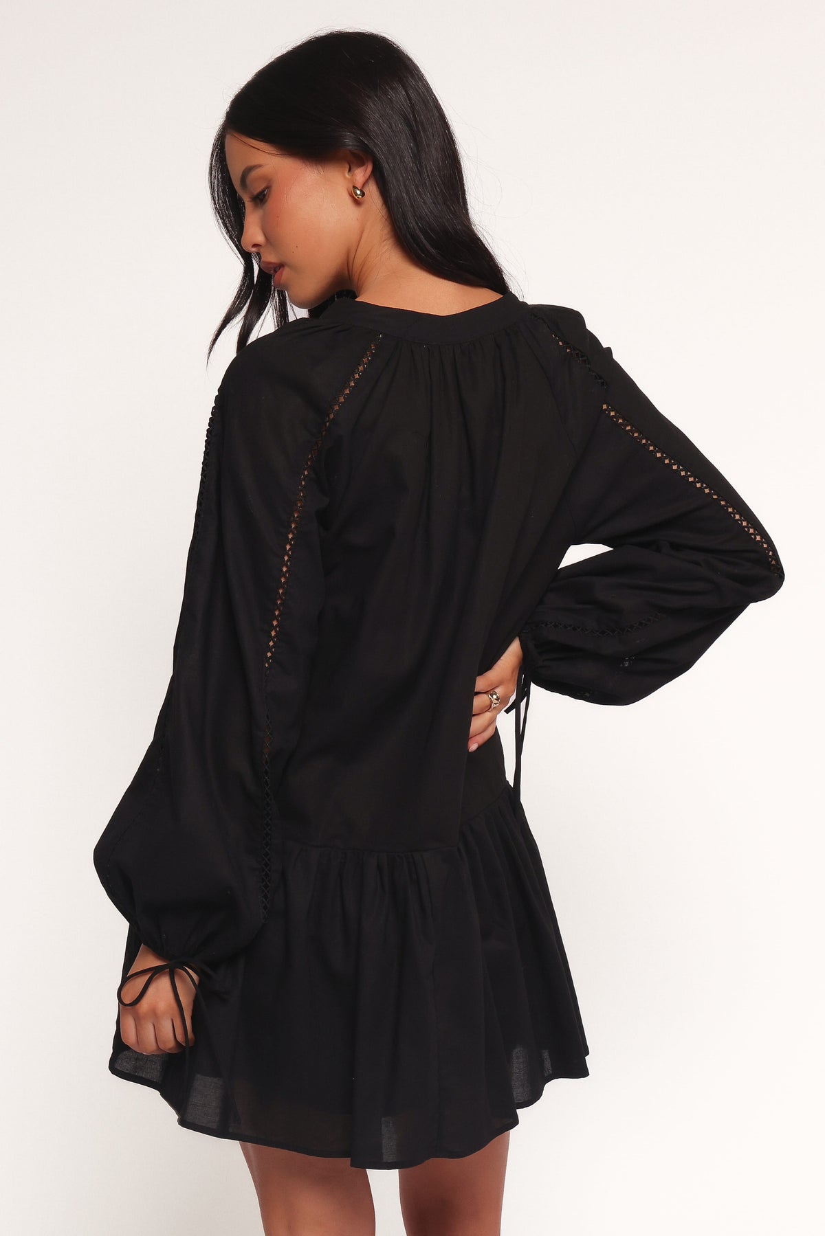 Hart Long Sleeve Mini Dress in Black – view 4 of 6