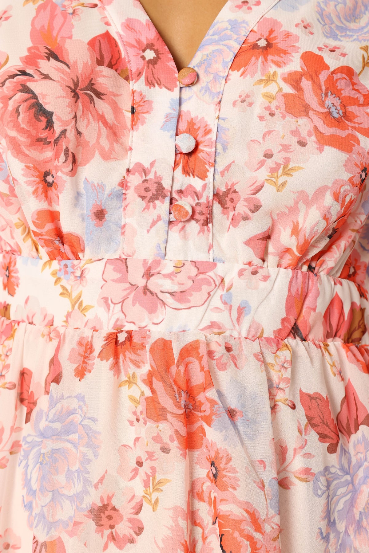 Hattie Long Sleeve Mini Dress in Pink Floral – view 6 of 6