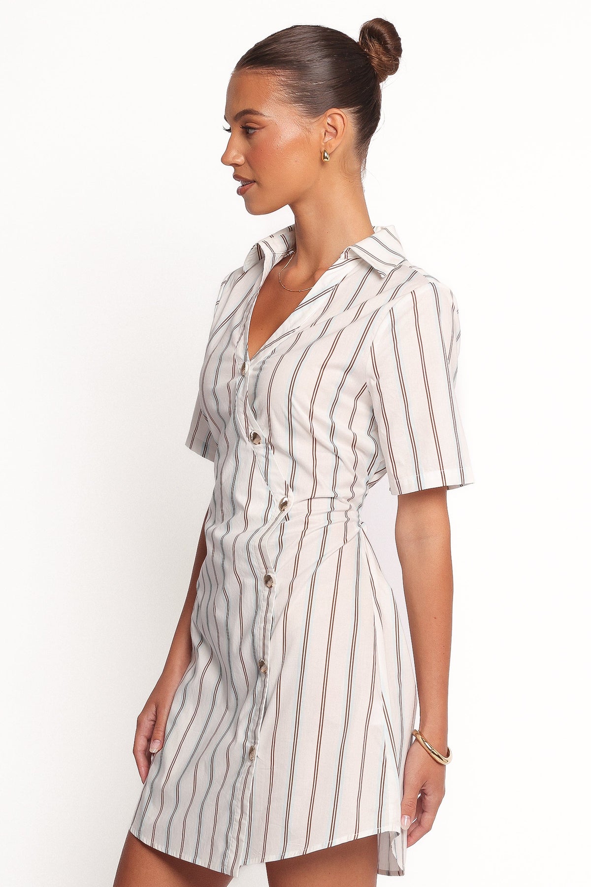 Hayes Mini Dress in Blue Stripe – view 4 of 9