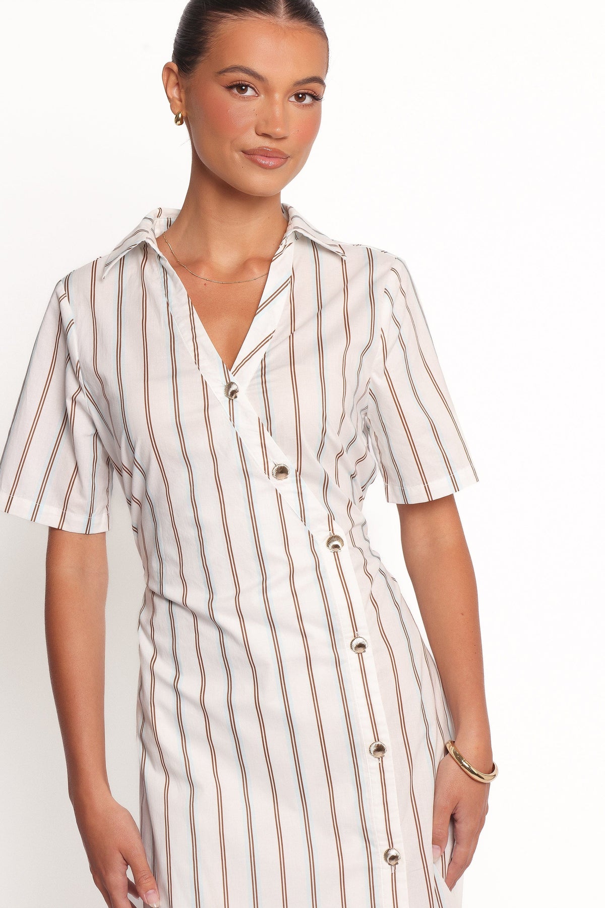 Hayes Mini Dress in Blue Stripe – view 7 of 9
