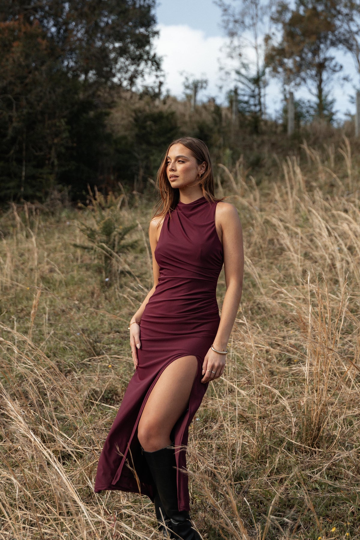 Hayven Maxi Dress in Plum – view 2 of 9