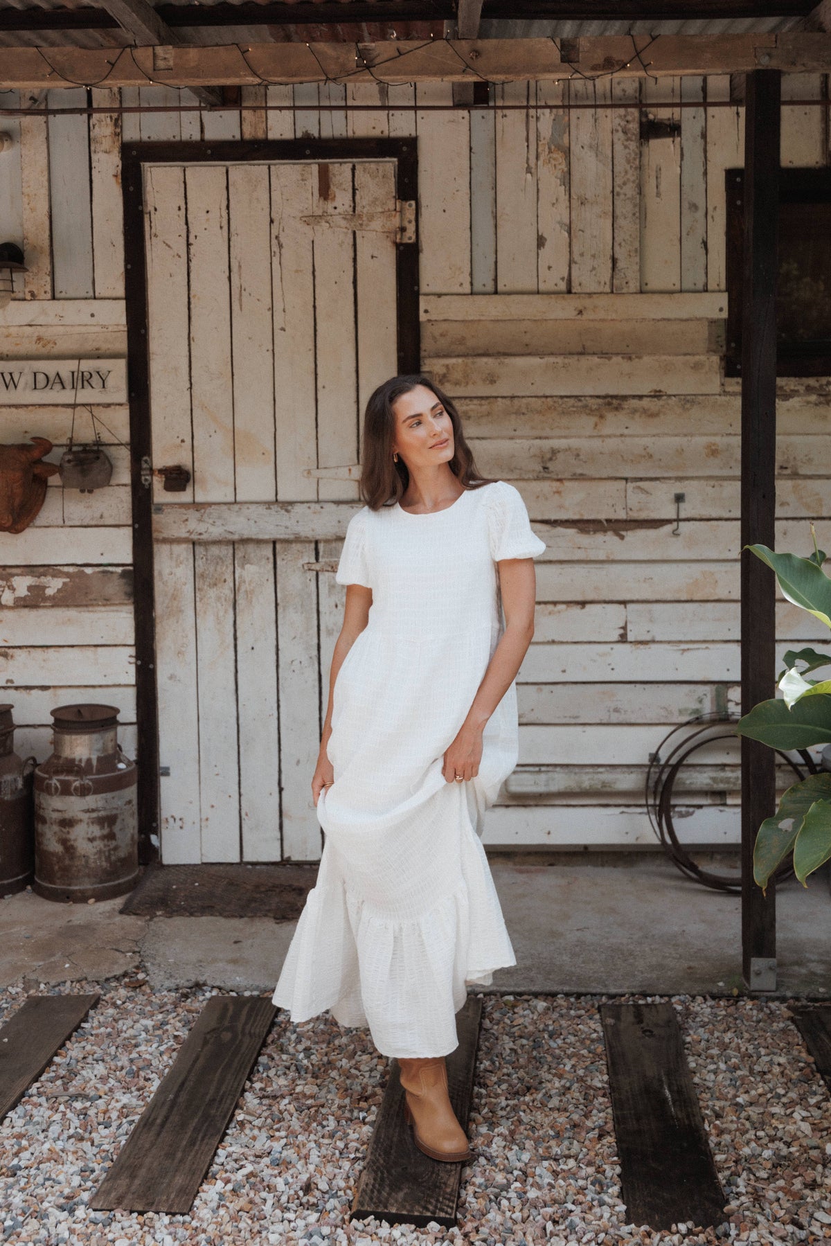Hedley Maxi Dress in Ivory – view 1 of 8