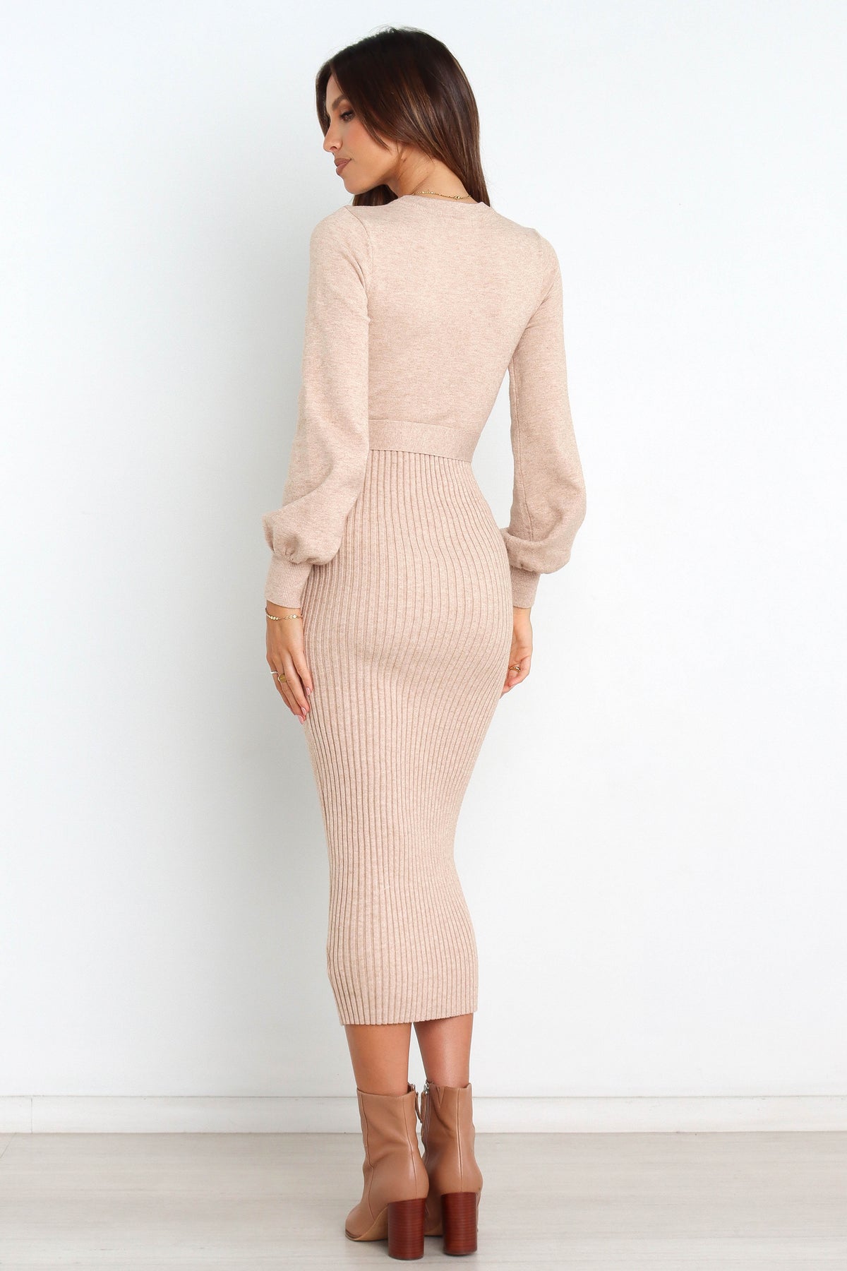 Helena Dress in Beige – view 7 of 10