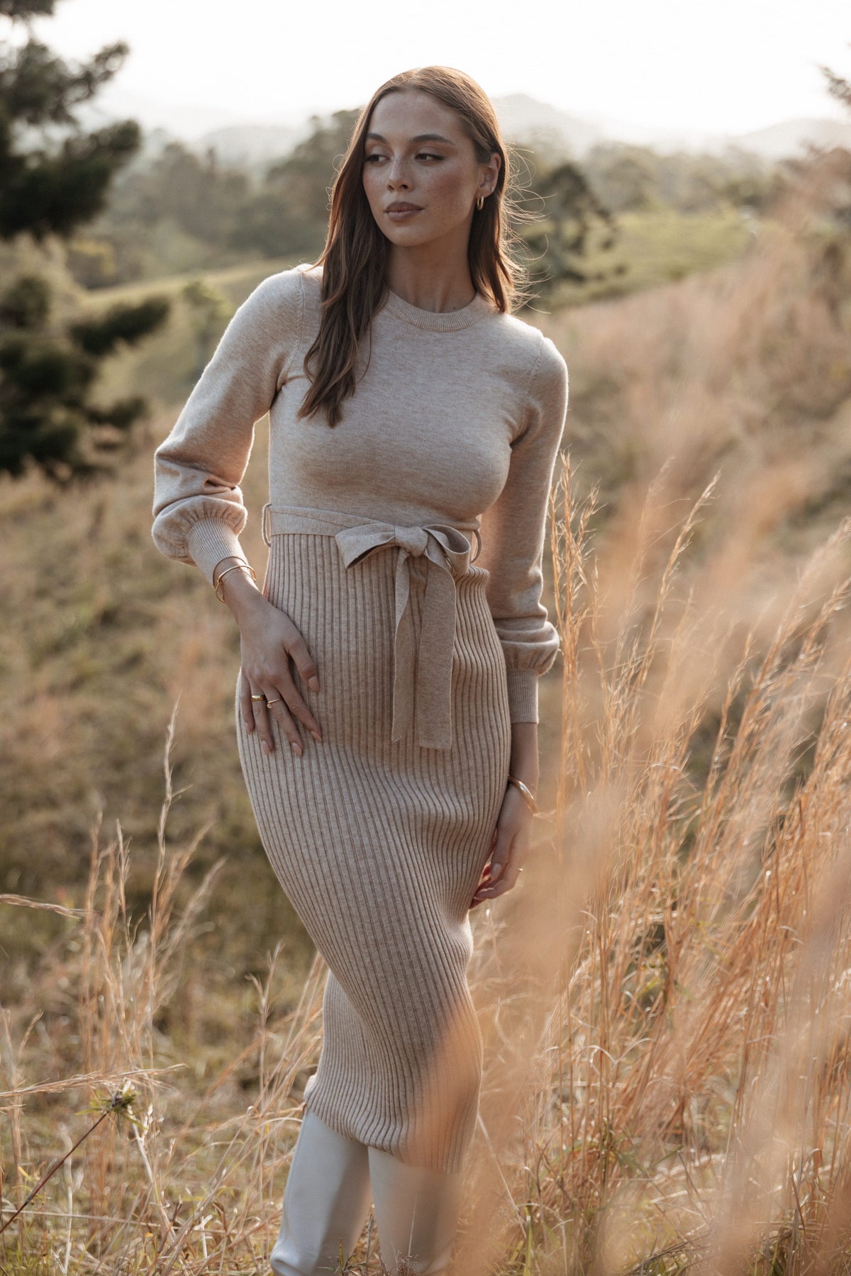 Helena Dress in Beige – view 1 of 10