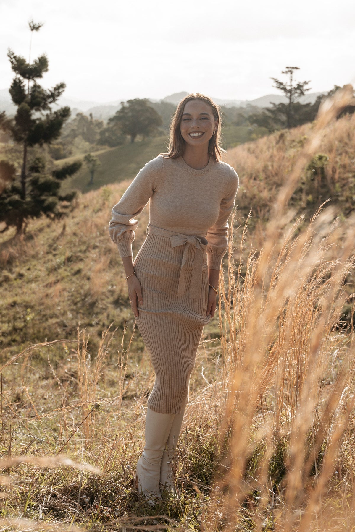 Helena Dress in Beige – view 2 of 10