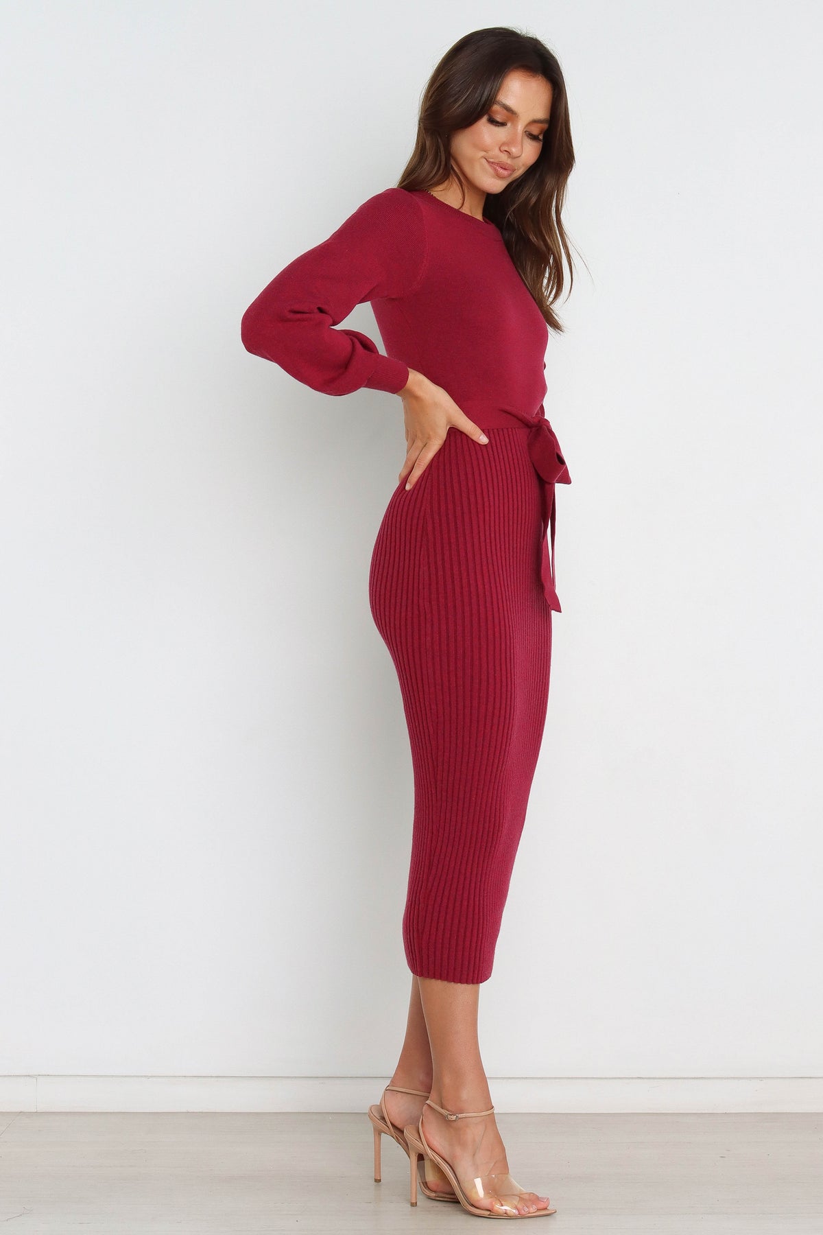 Helena Dress in Wine – view 7 of 8