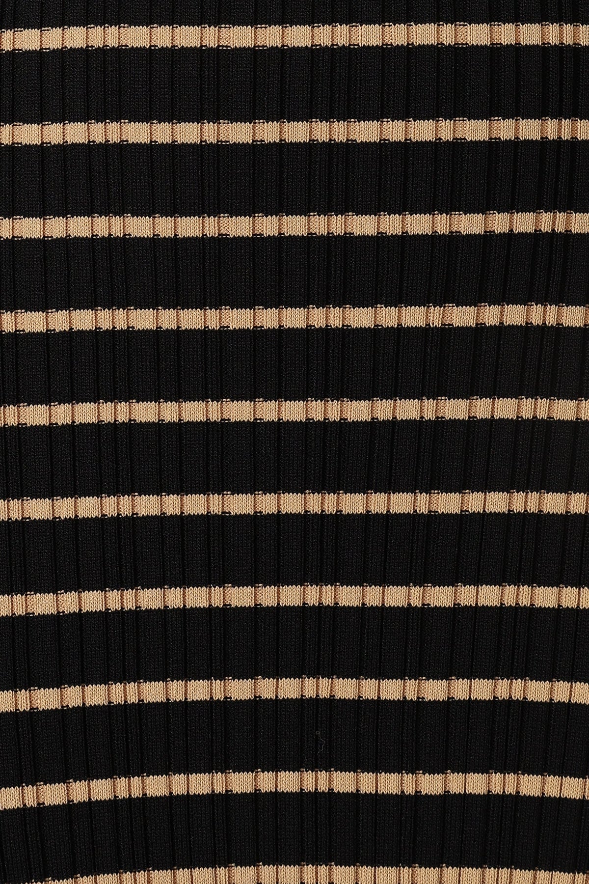 Henry Striped Midi Dress in Black Beige – view 6 of 6