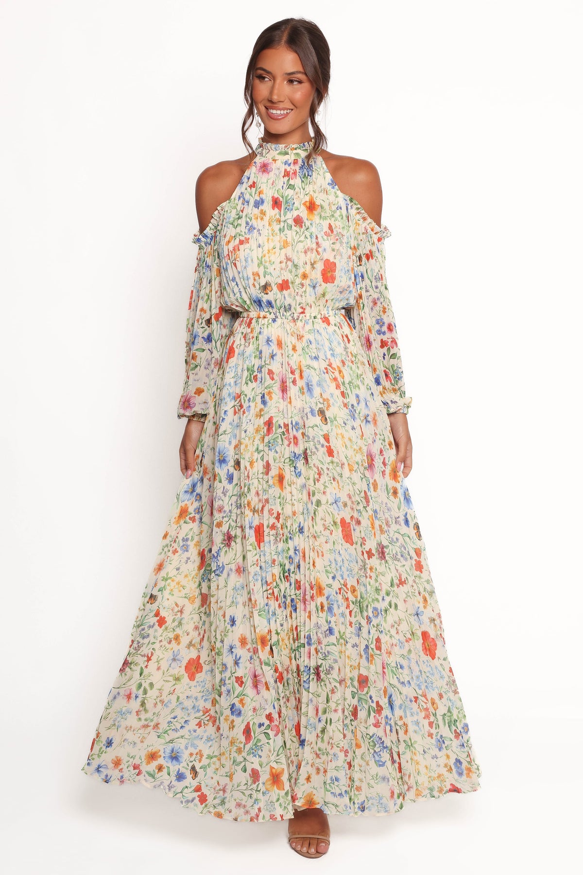 Hilary Pleated Maxi Dress in Garden Floral – view 2 of 9