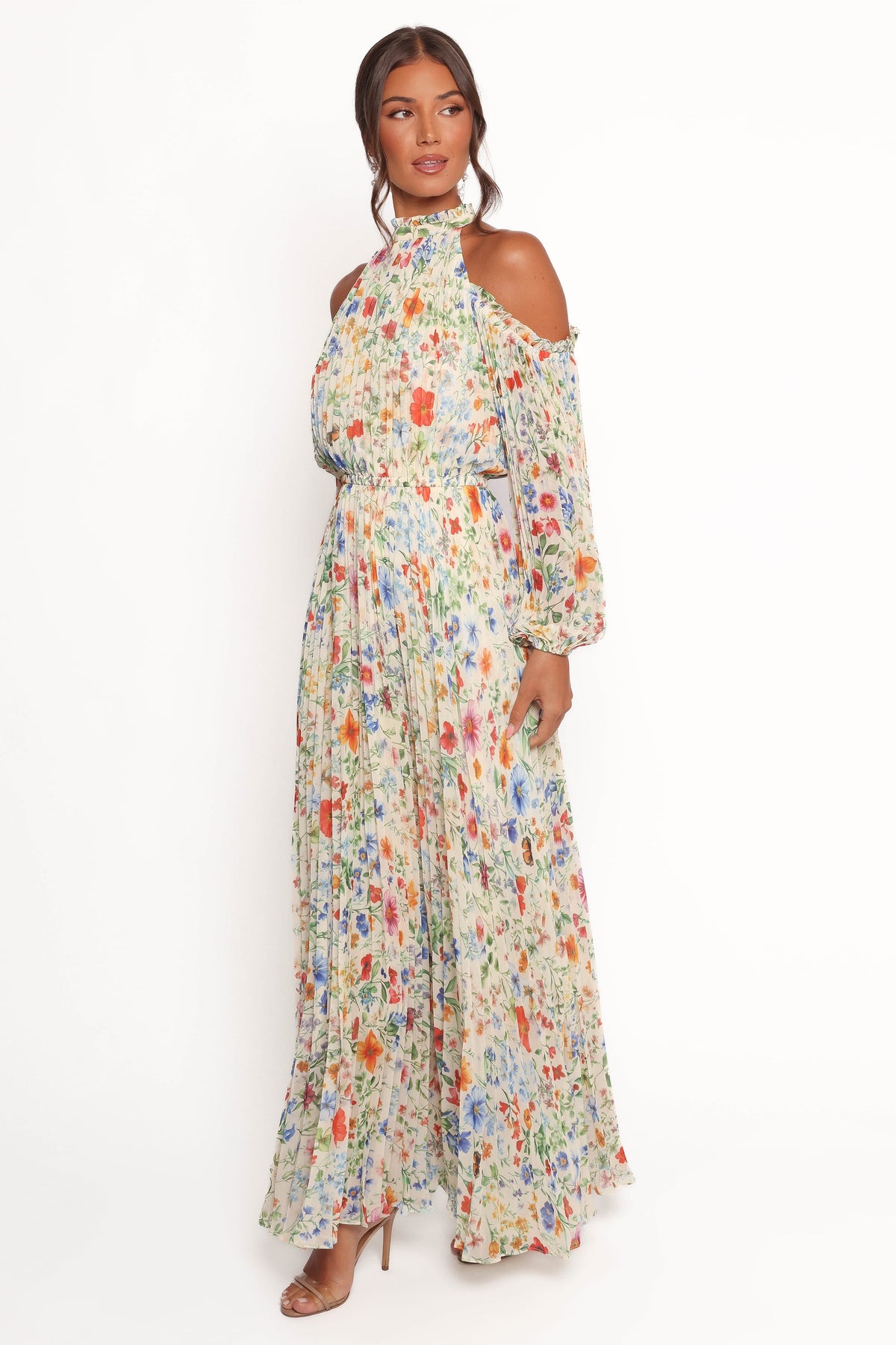 Hilary Pleated Maxi Dress in Garden Floral – view 4 of 9