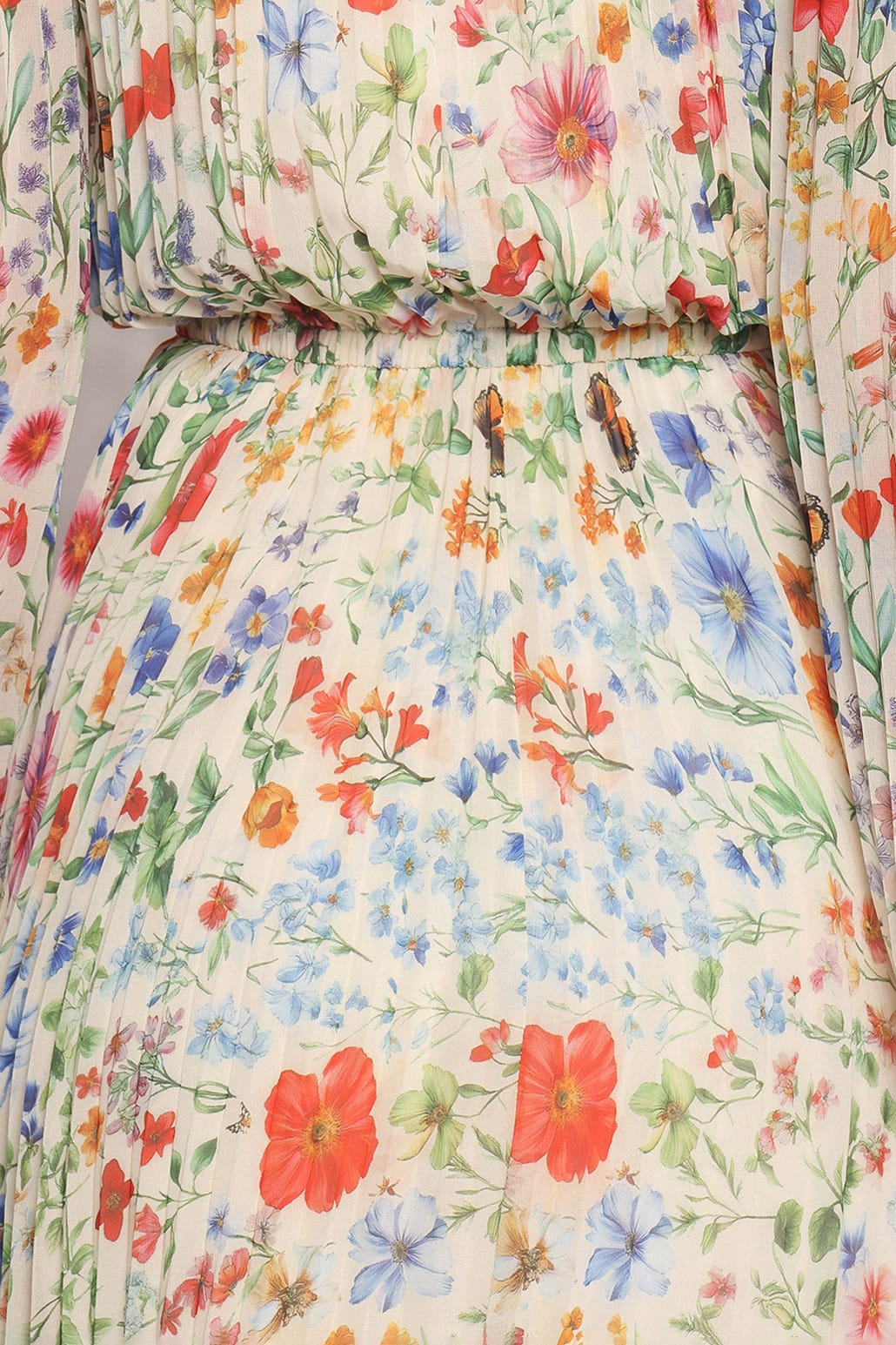 Hilary Pleated Maxi Dress in Garden Floral – view 8 of 9