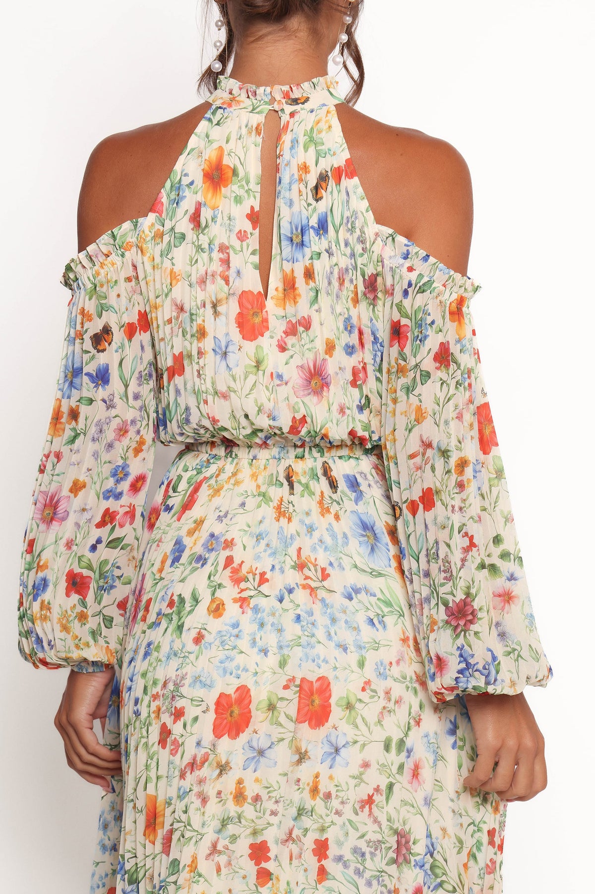 Hilary Pleated Maxi Dress in Garden Floral – view 7 of 9
