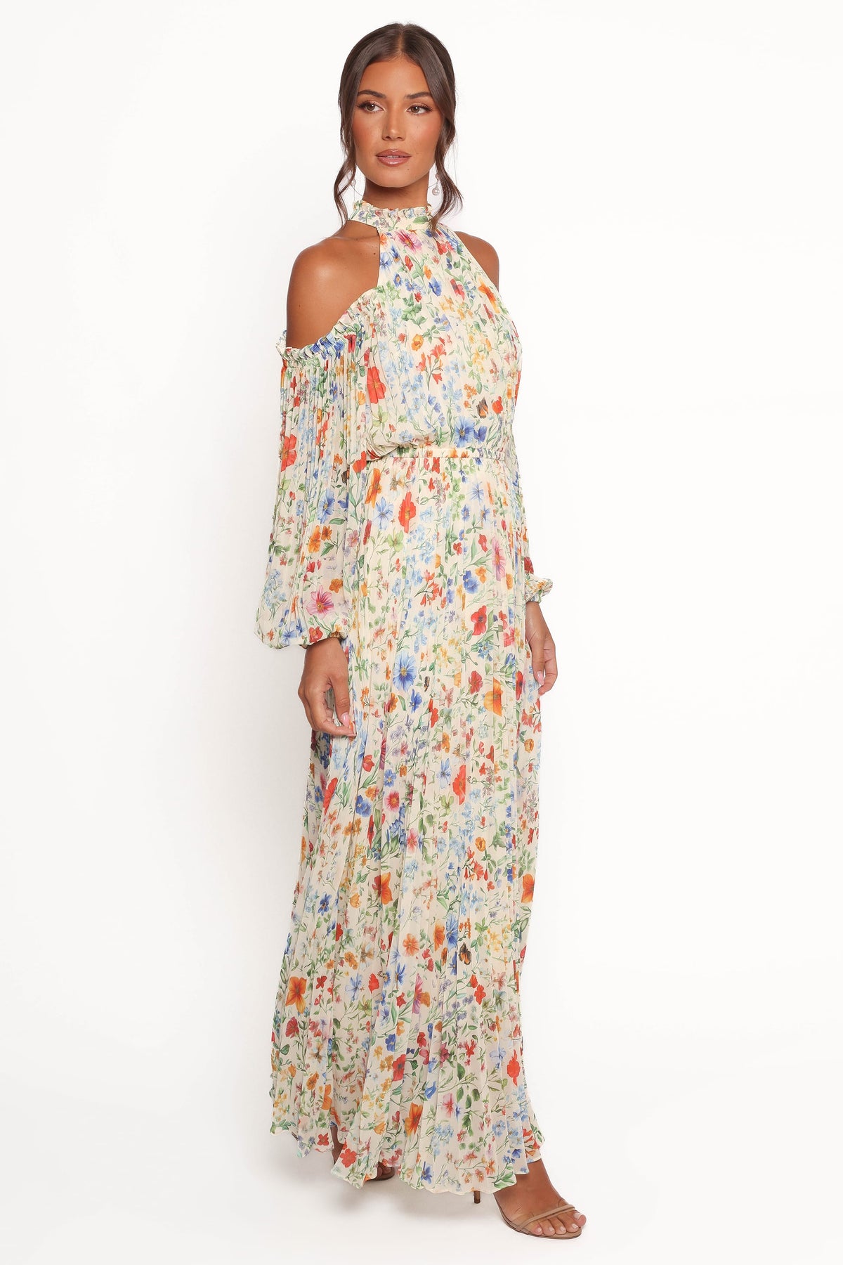 Hilary Pleated Maxi Dress in Garden Floral – view 6 of 9