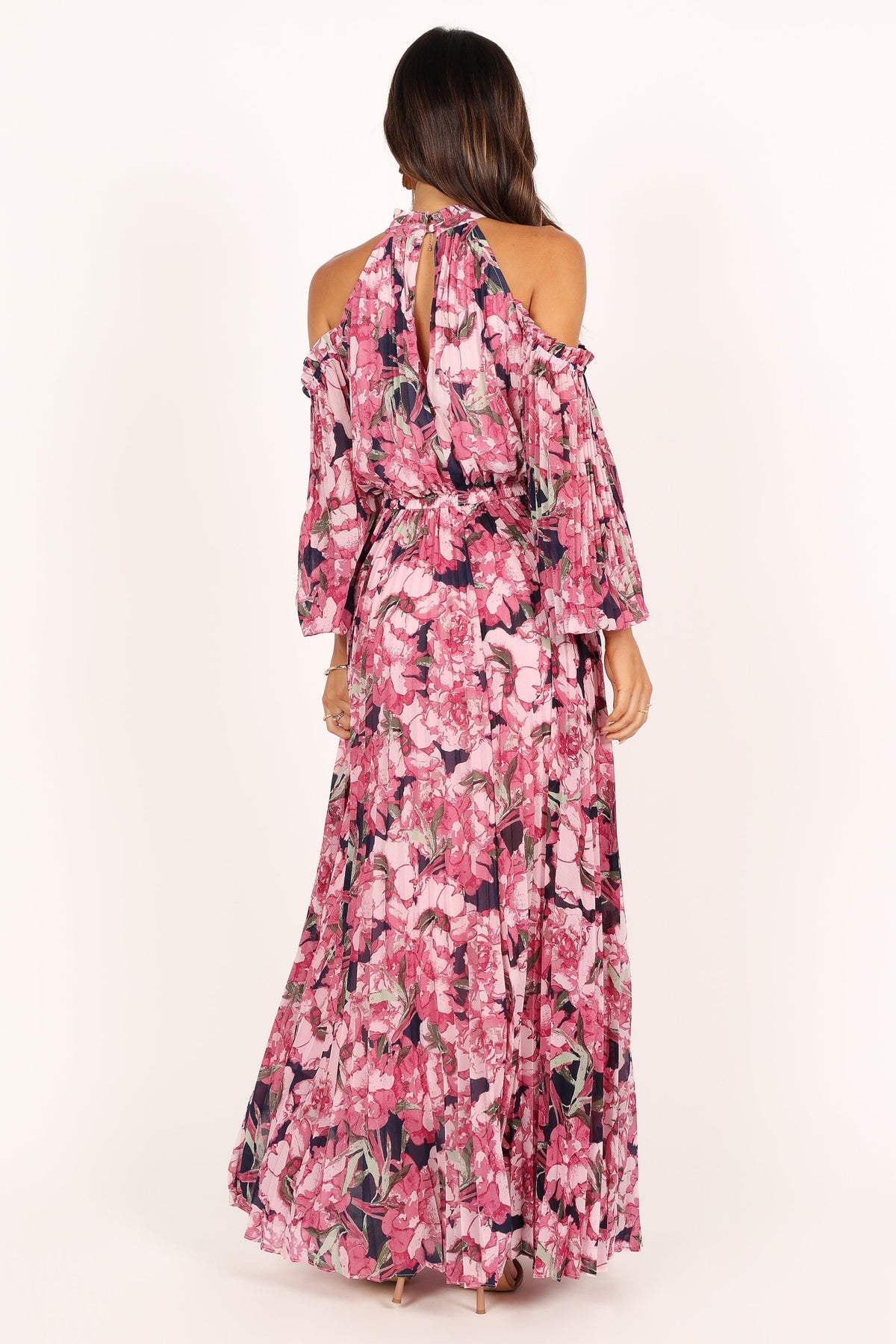 Hilary Pleated Maxi Dress in Pink Floral – view 6 of 8