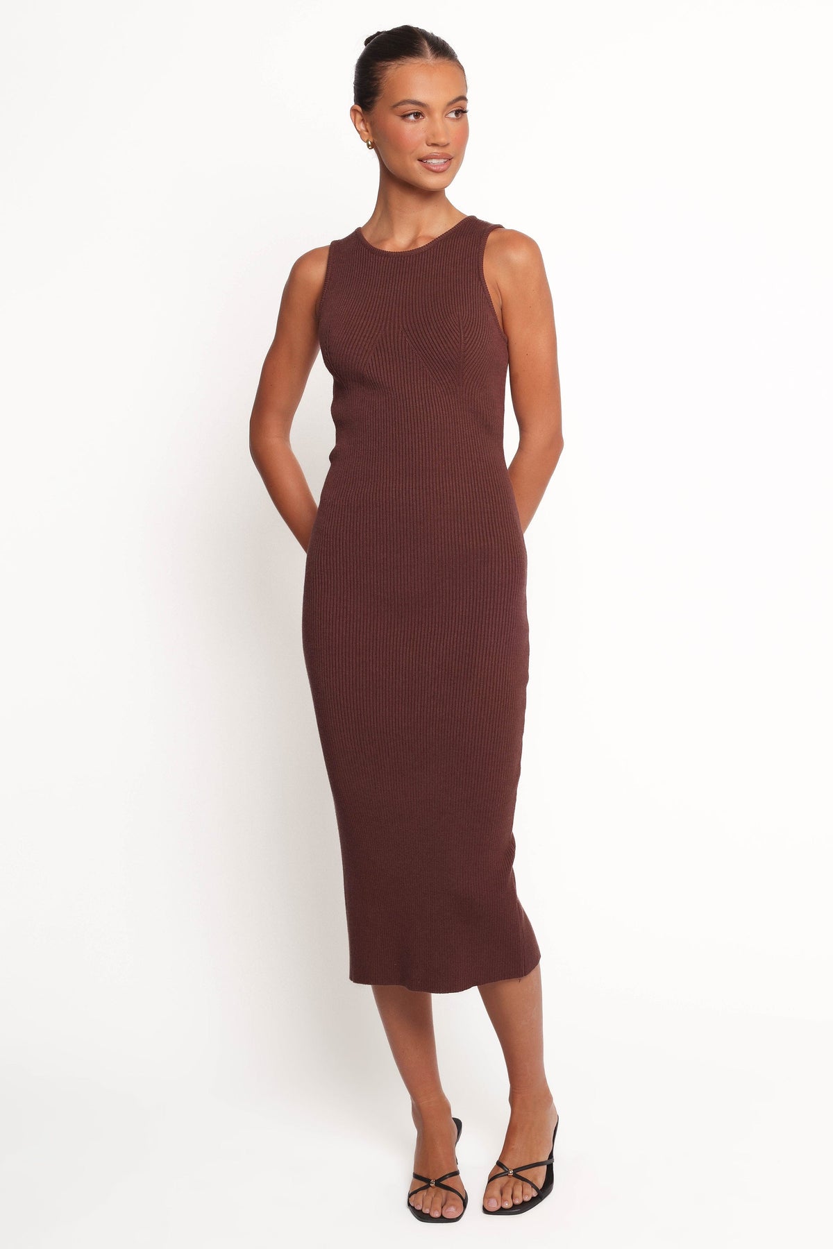 Hollis Midi Dress in Chocolate – view 3 of 6