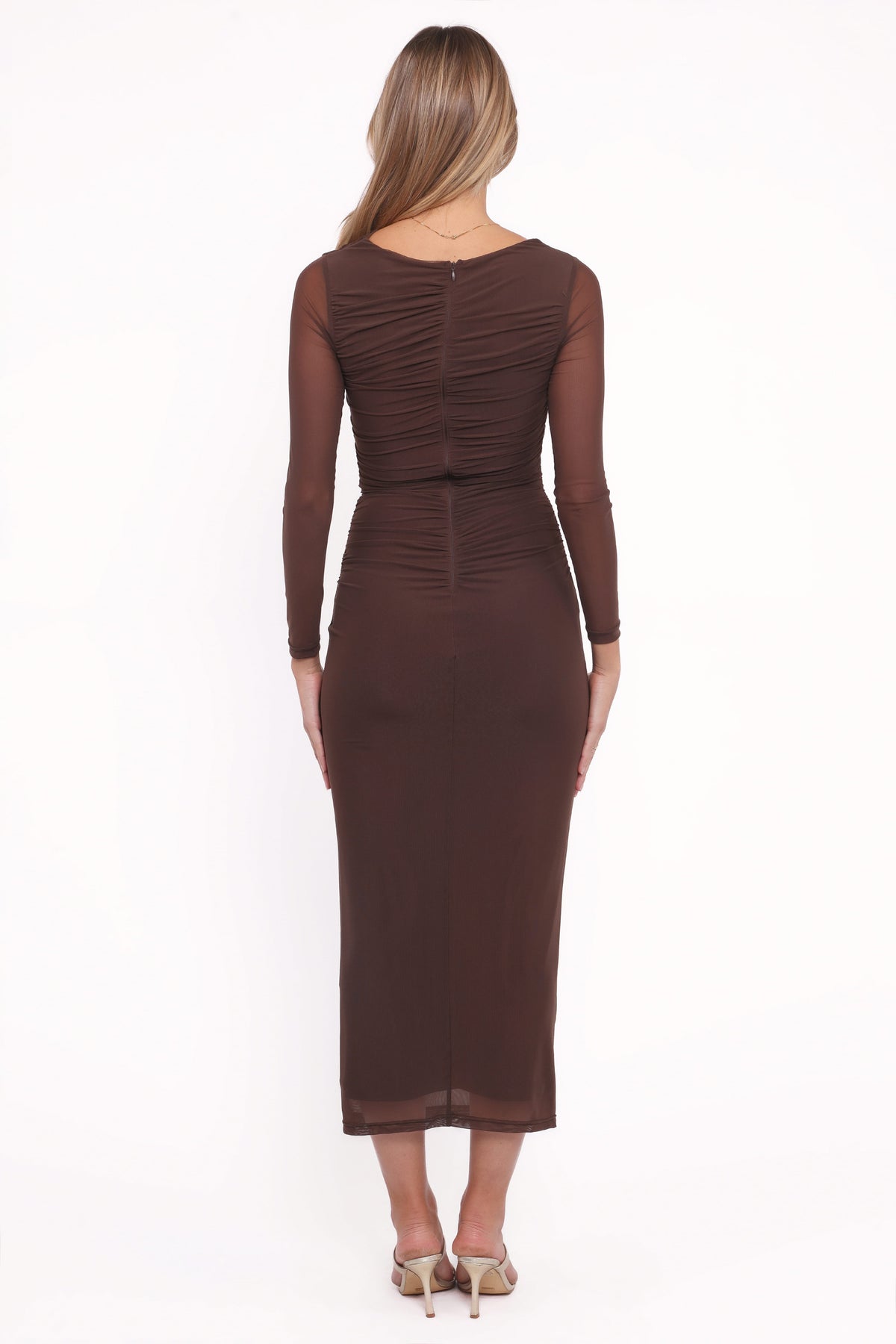 Honor Midi Dress in Chocolate – view 4 of 5