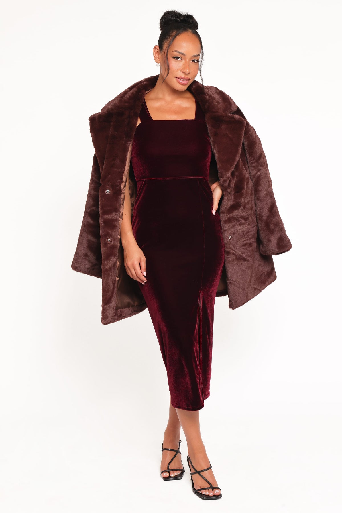 Hyatt Dress in Burgundy – view 2 of 9