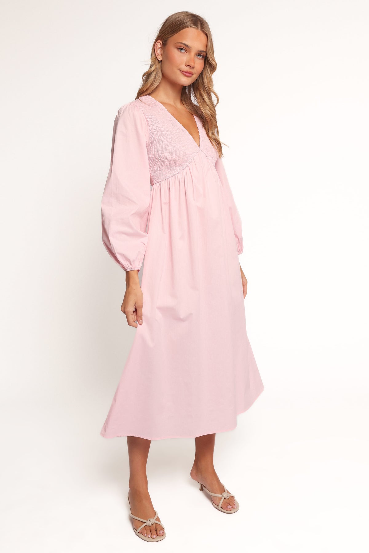 Ilyana Long Sleeve Maxi Dress in Pink – view 4 of 8