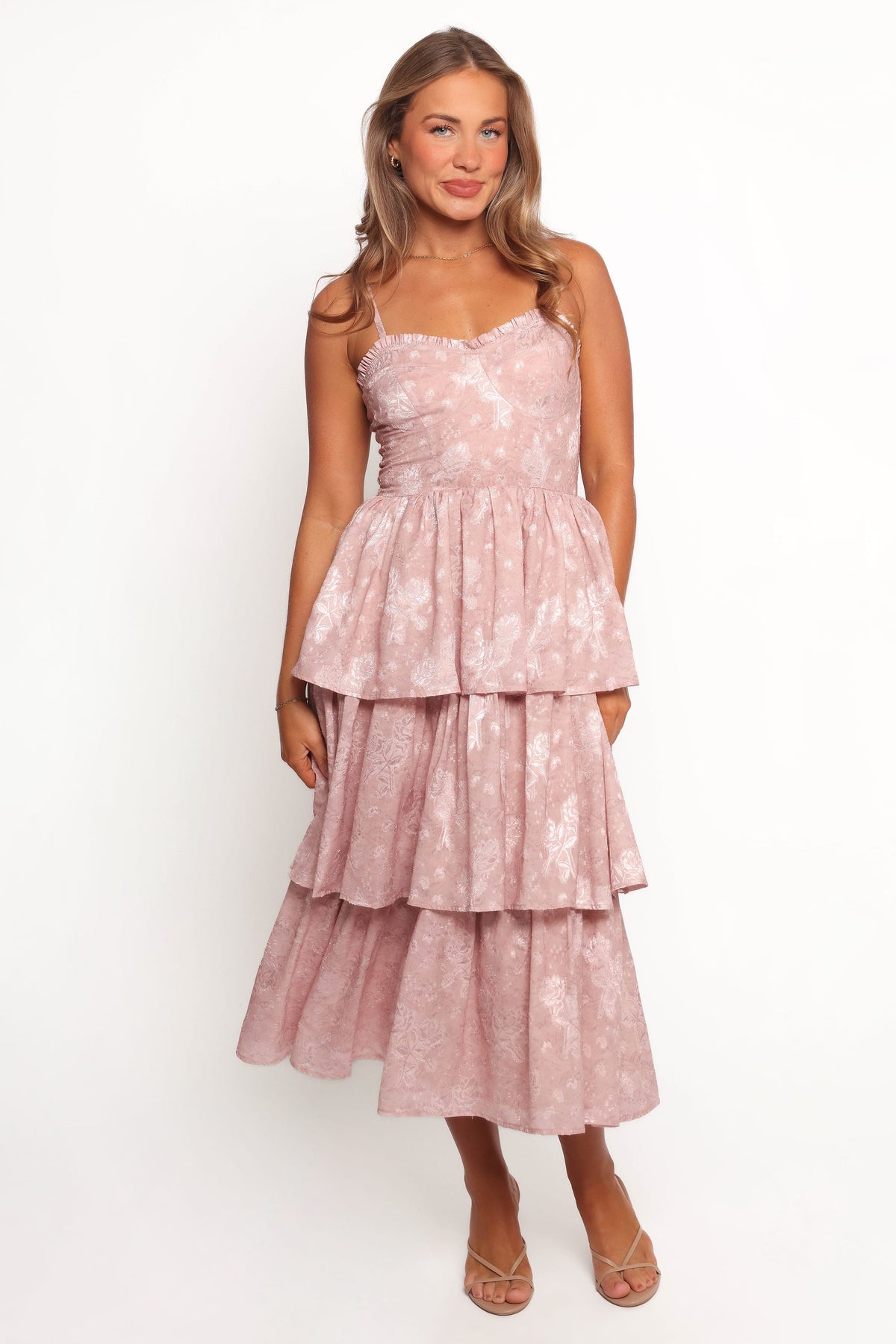 Imogene Midi Dress in Mauve – view 1 of 6