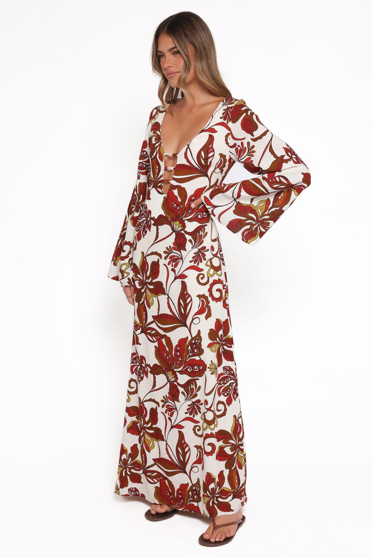 Inala Maxi Dress in Brown Floral – view 4 of 8