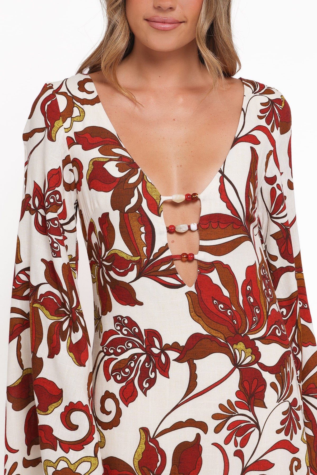 Inala Maxi Dress in Brown Floral – view 3 of 8