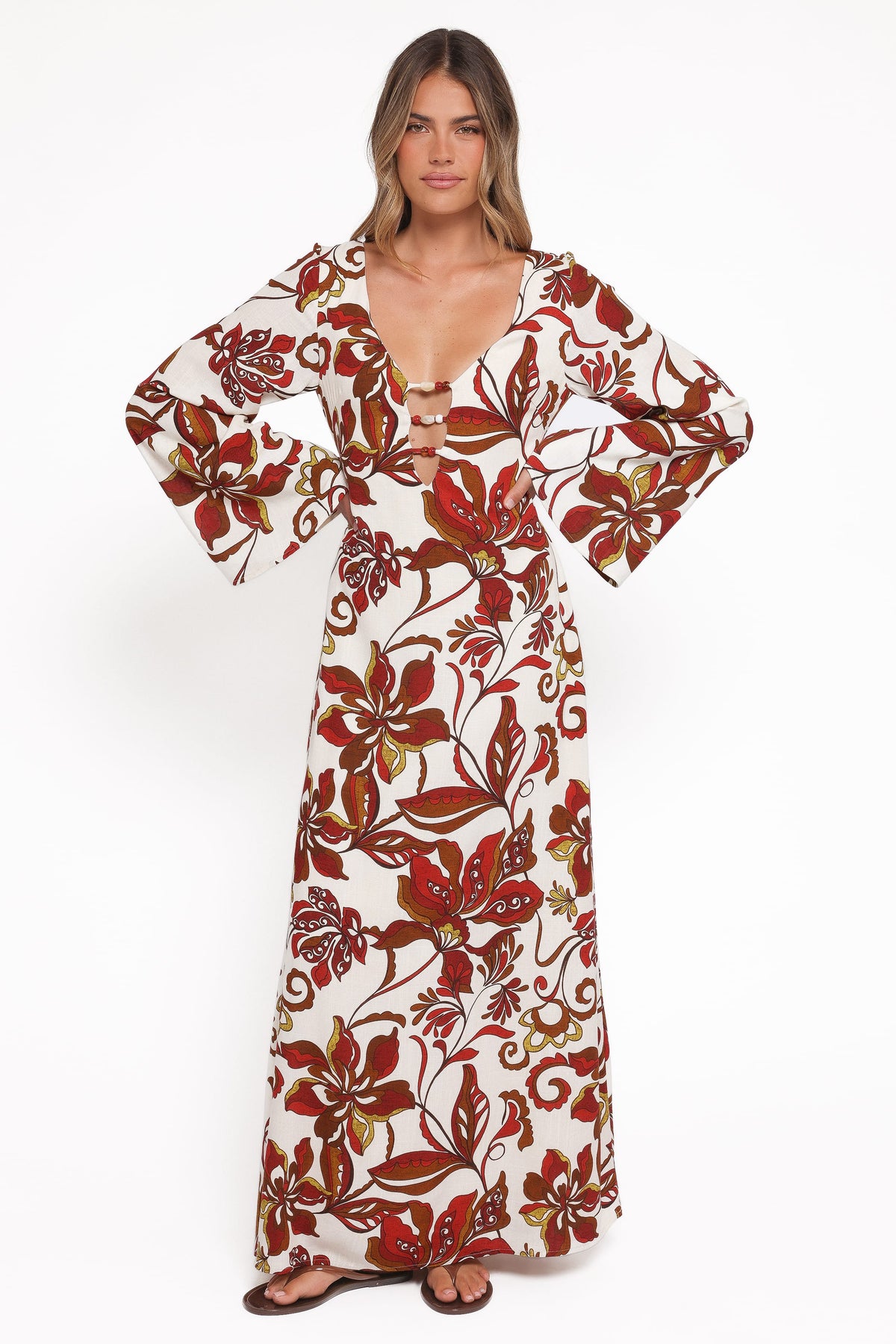 Inala Maxi Dress in Brown Floral – view 2 of 8