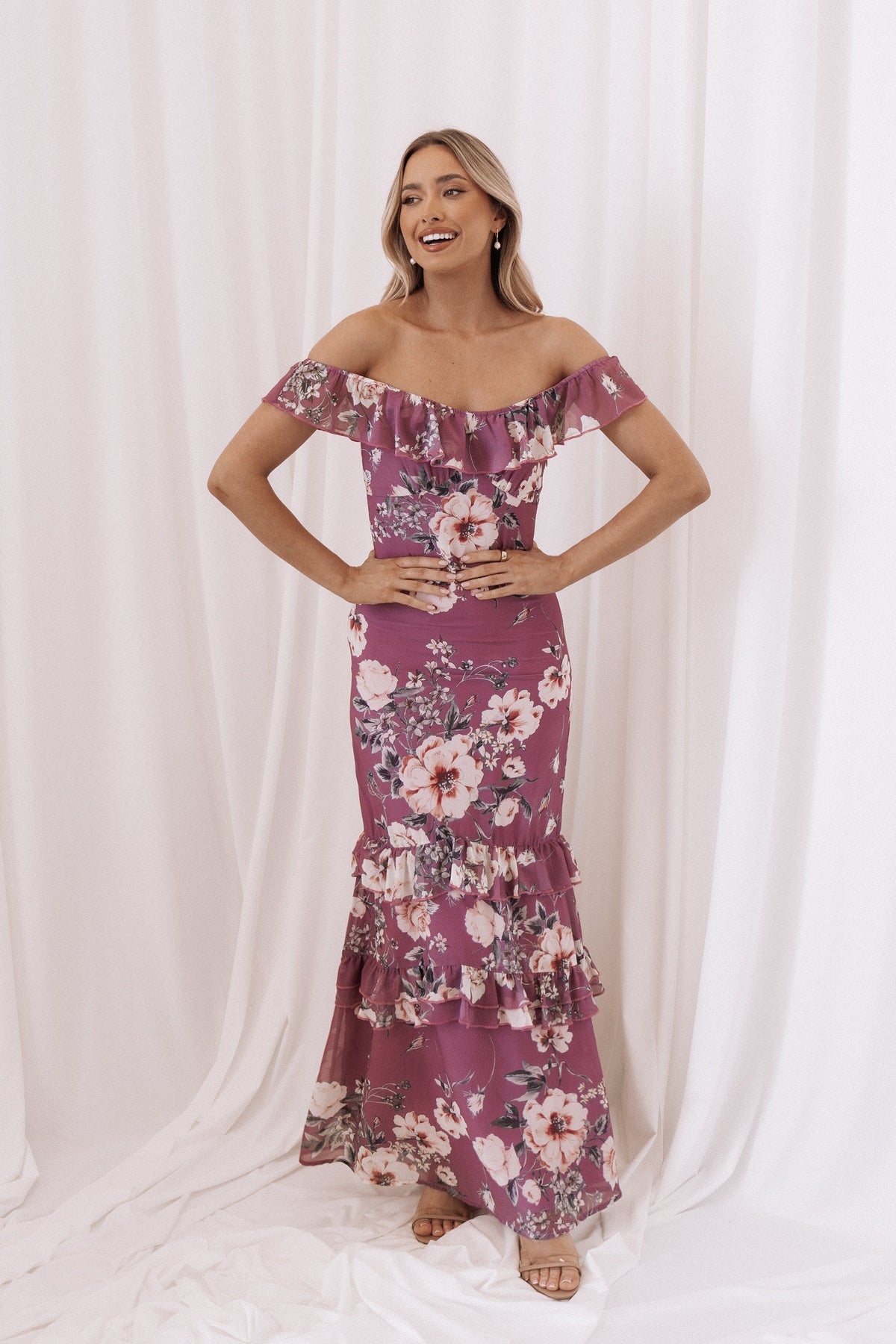 Irelynn Maxi Dress in Dark Rose Floral – view 1 of 10