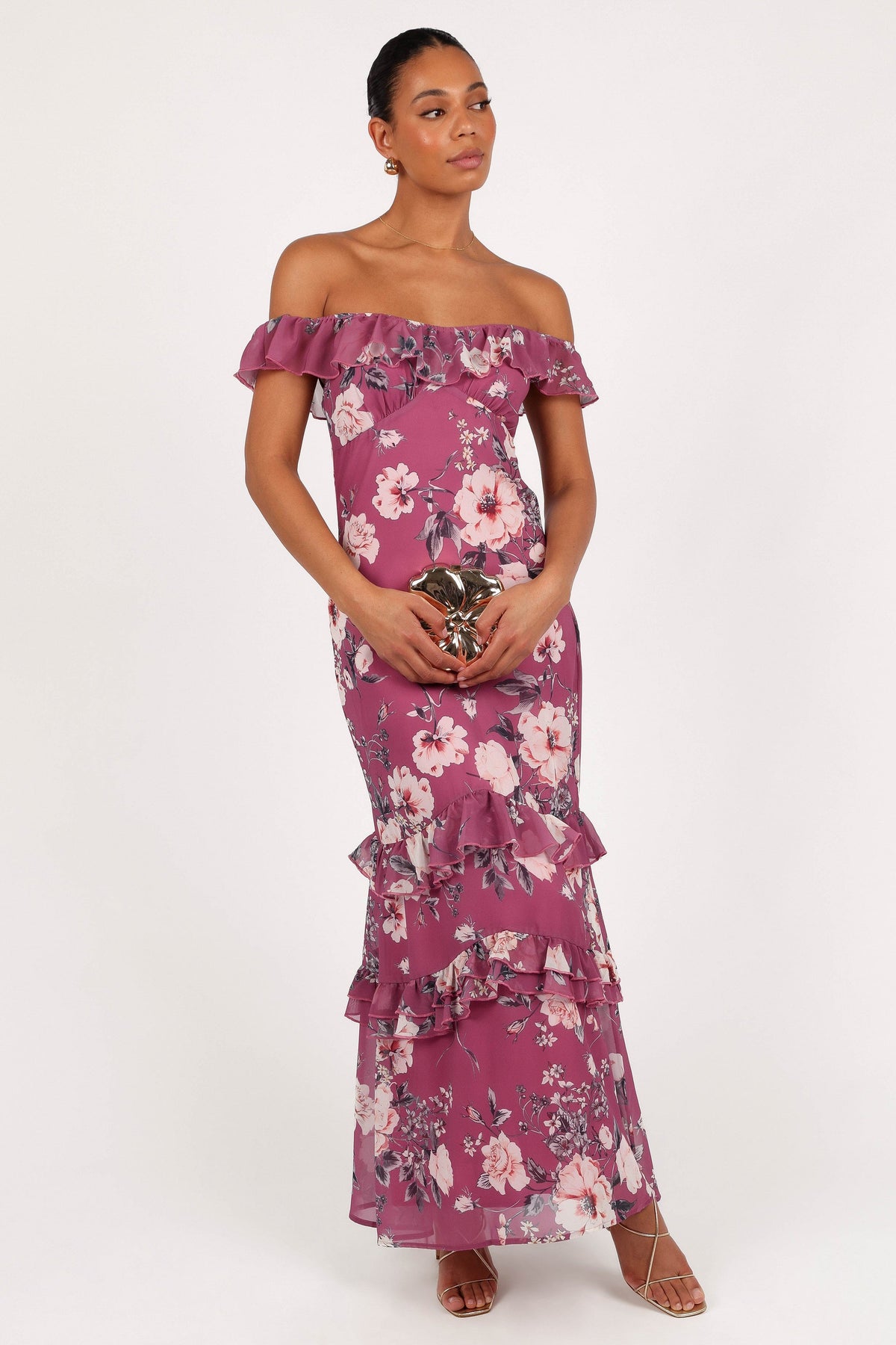 Irelynn Maxi Dress in Dark Rose Floral – view 3 of 10
