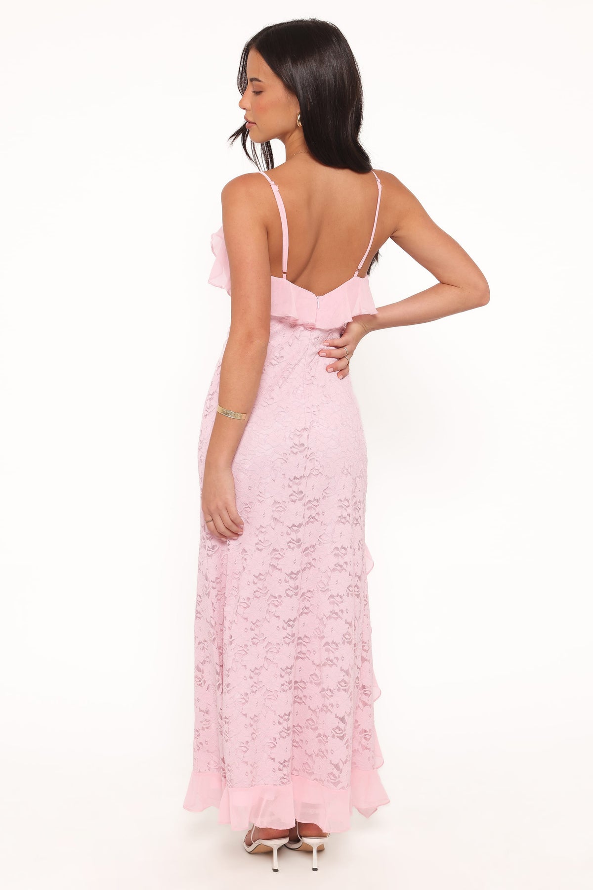 Jamielee Lace Maxi Dress in Pink – view 5 of 6