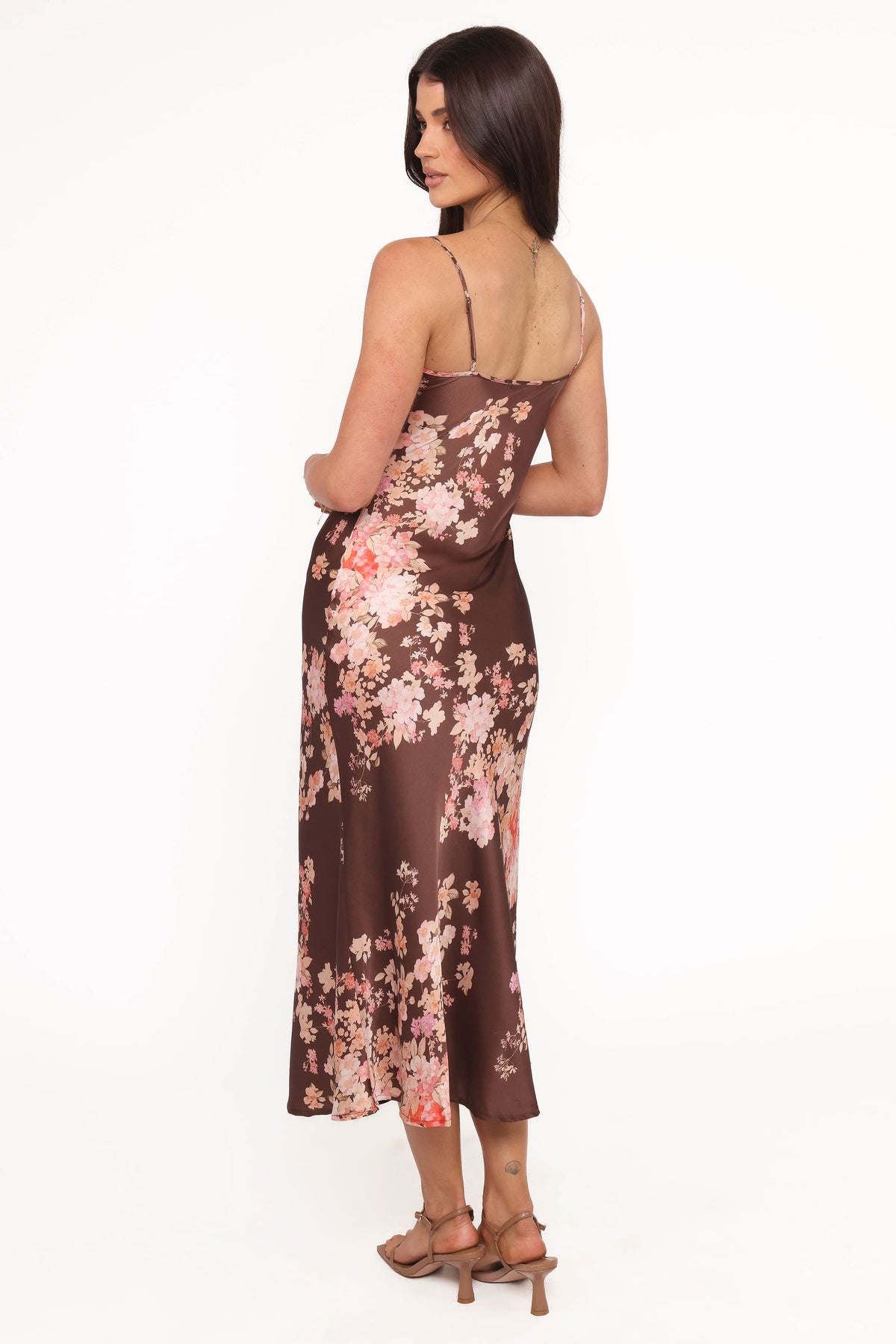 Jamila Midi Dress in Brown Floral – view 4 of 6