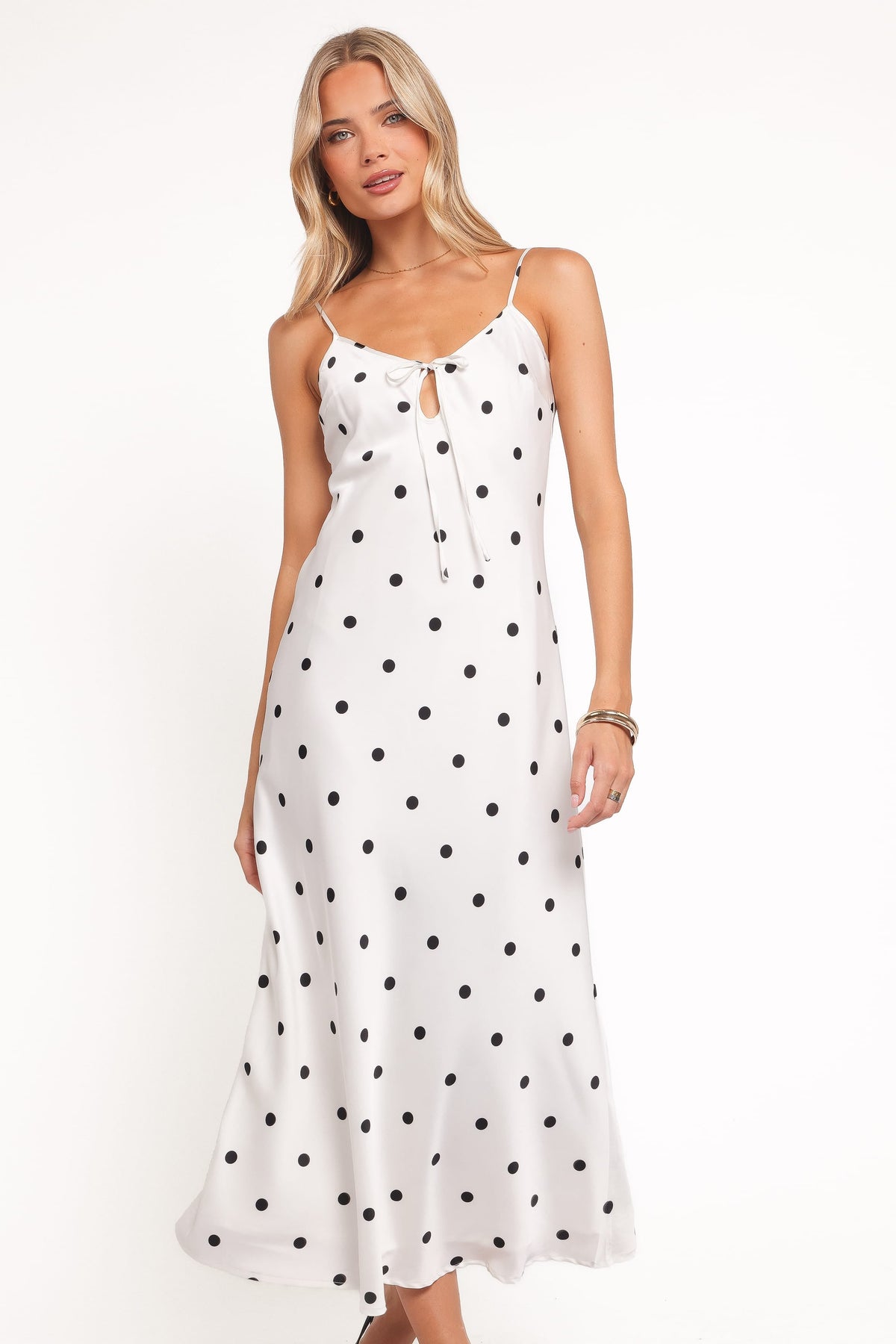 Jamila Midi Dress in White Polka Dot – view 5 of 6