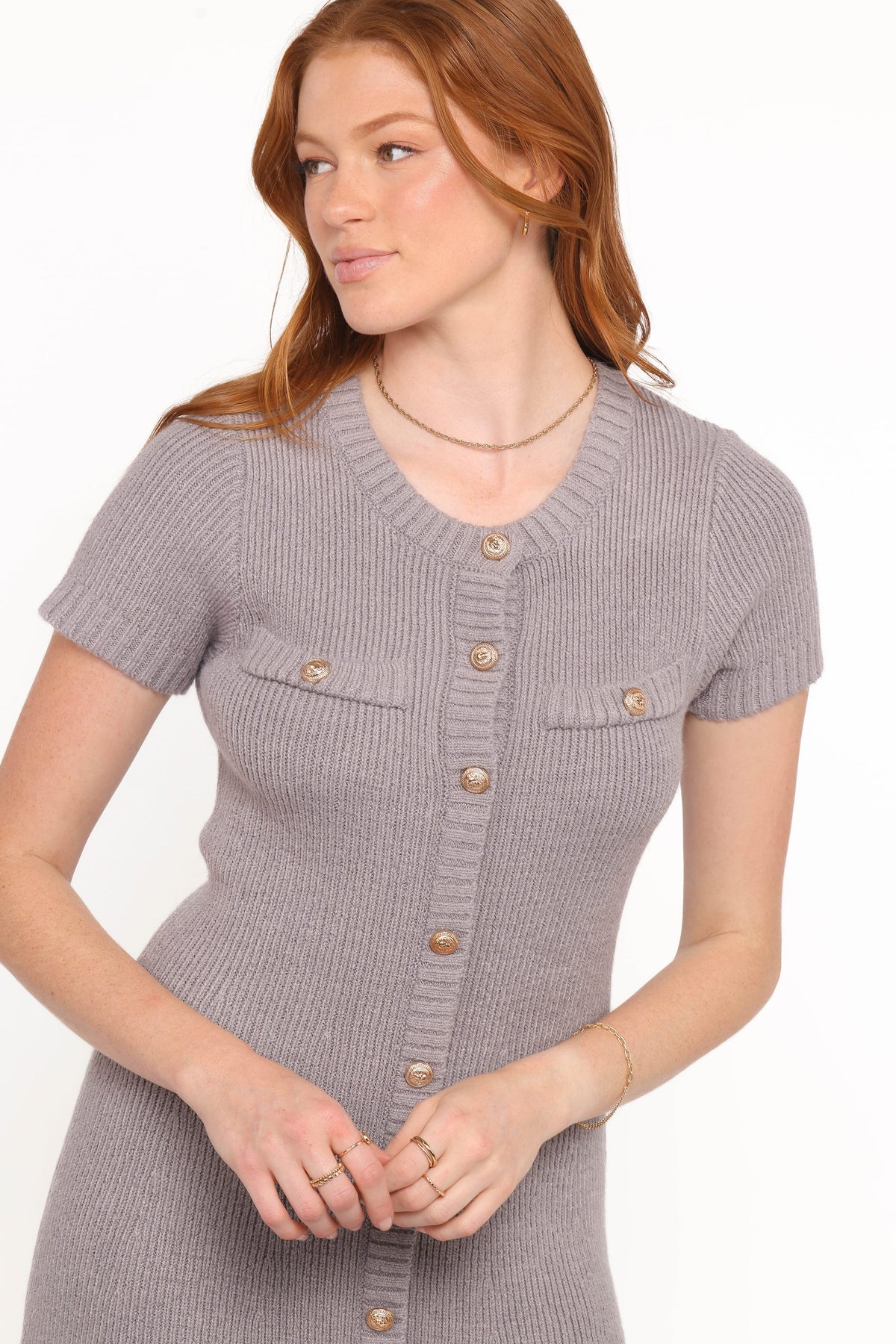 Jaxon Mini Dress in Grey – view 2 of 7