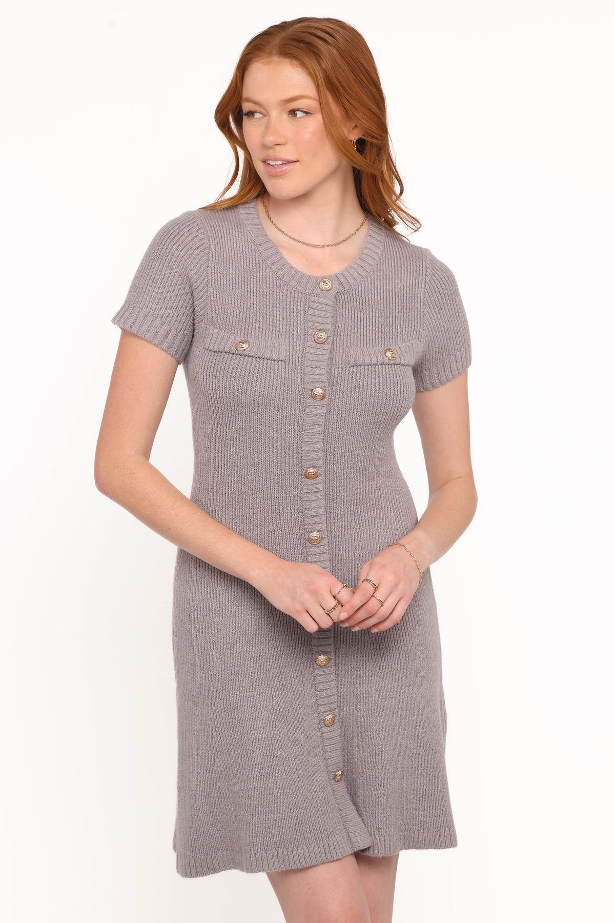 Jaxon Mini Dress in Grey – view 6 of 7