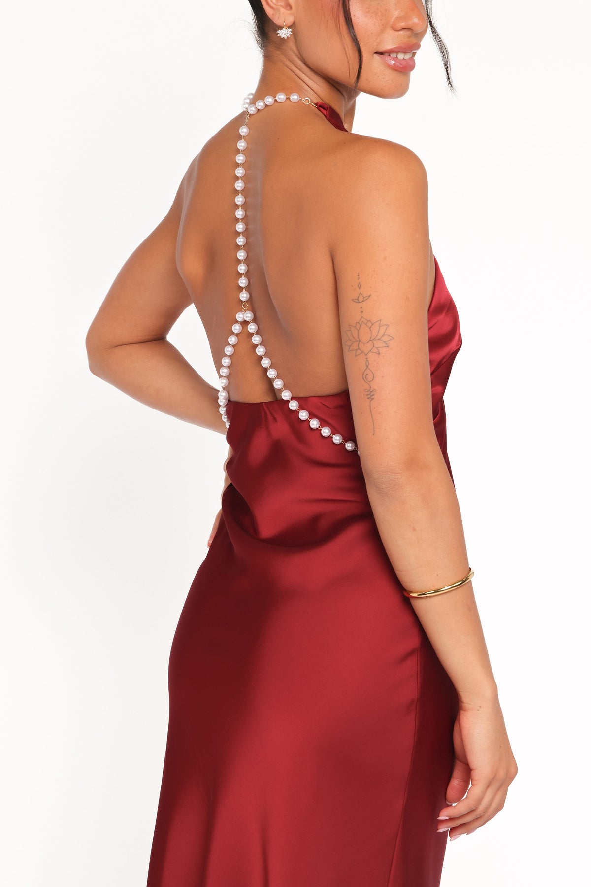 Jeannie Maxi Dress in Dark Red – view 6 of 8
