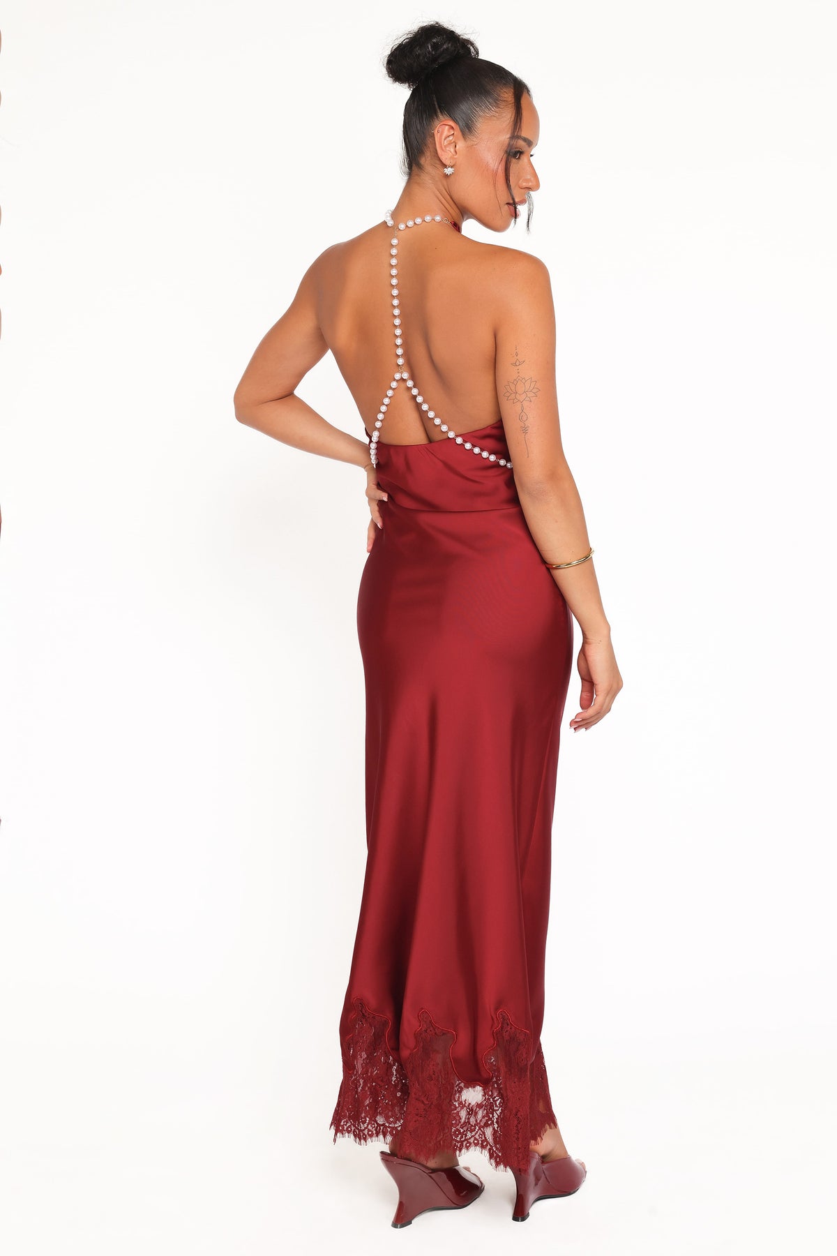Jeannie Maxi Dress in Dark Red – view 2 of 8