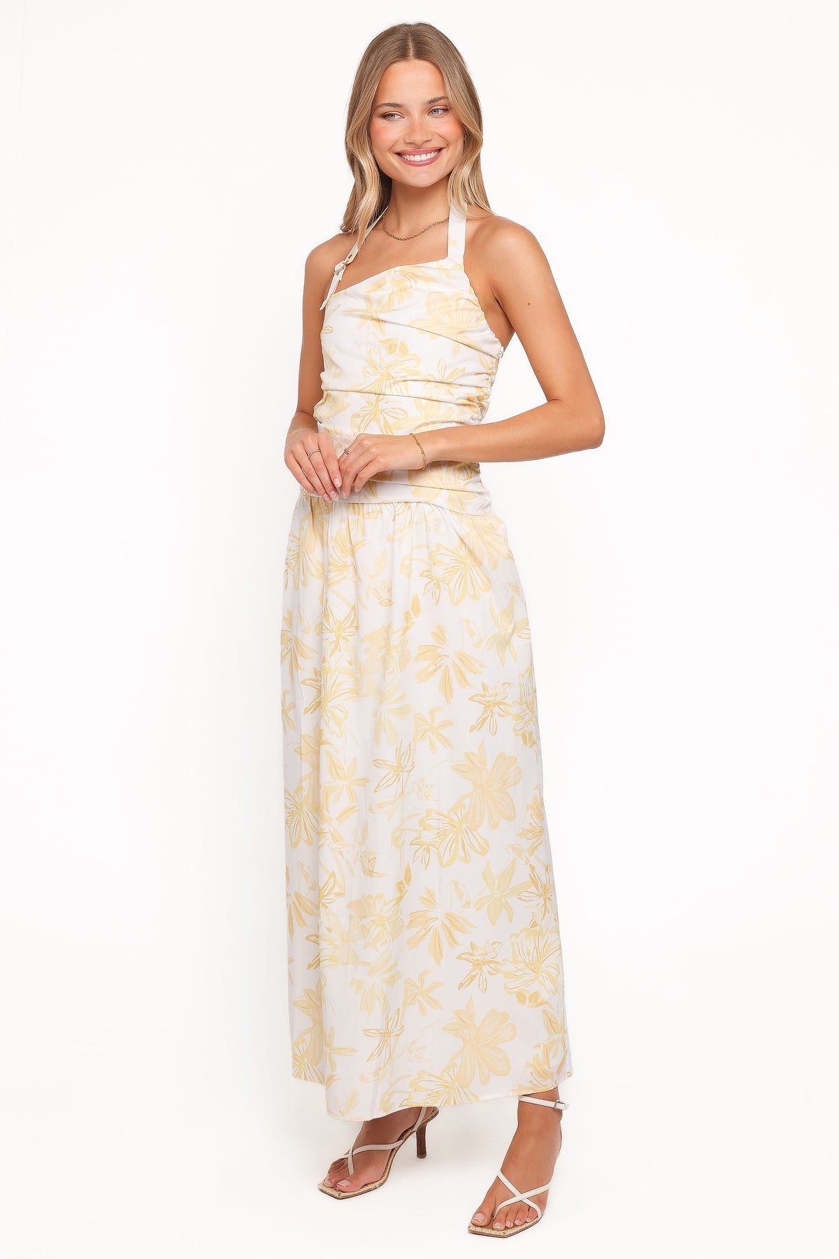 Jemma Halter Maxi Dress in Yellow Floral – view 1 of 7