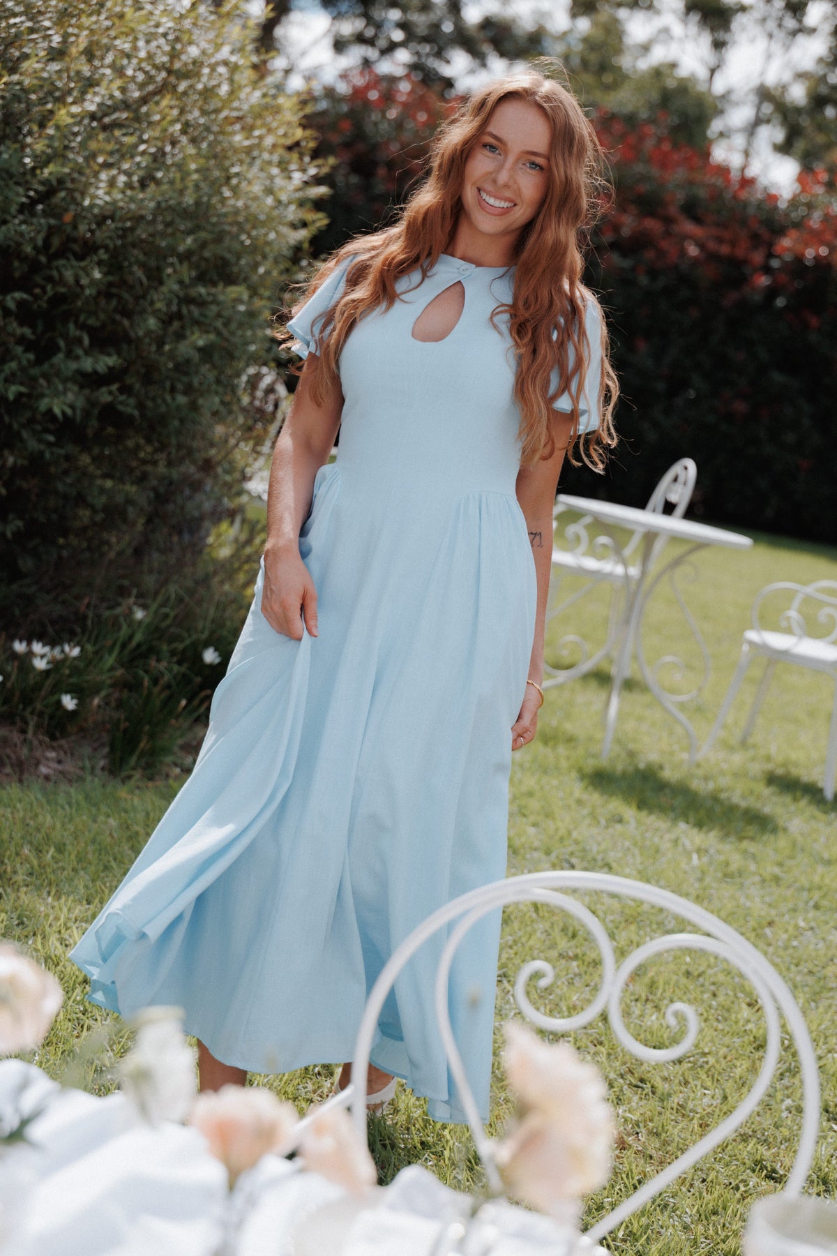 Jessima Midi Dress in Pale Blue – view 1 of 6