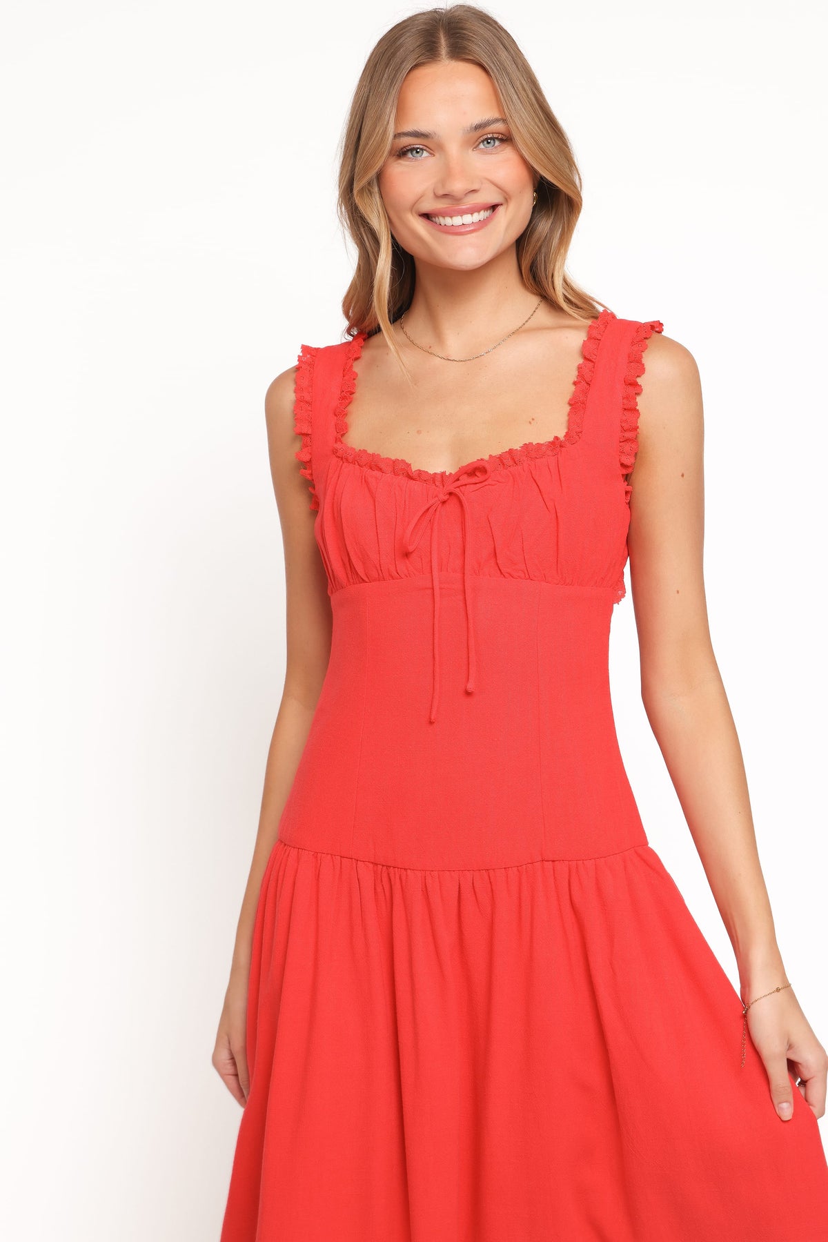 Joann Midi Dress in Red – view 6 of 8