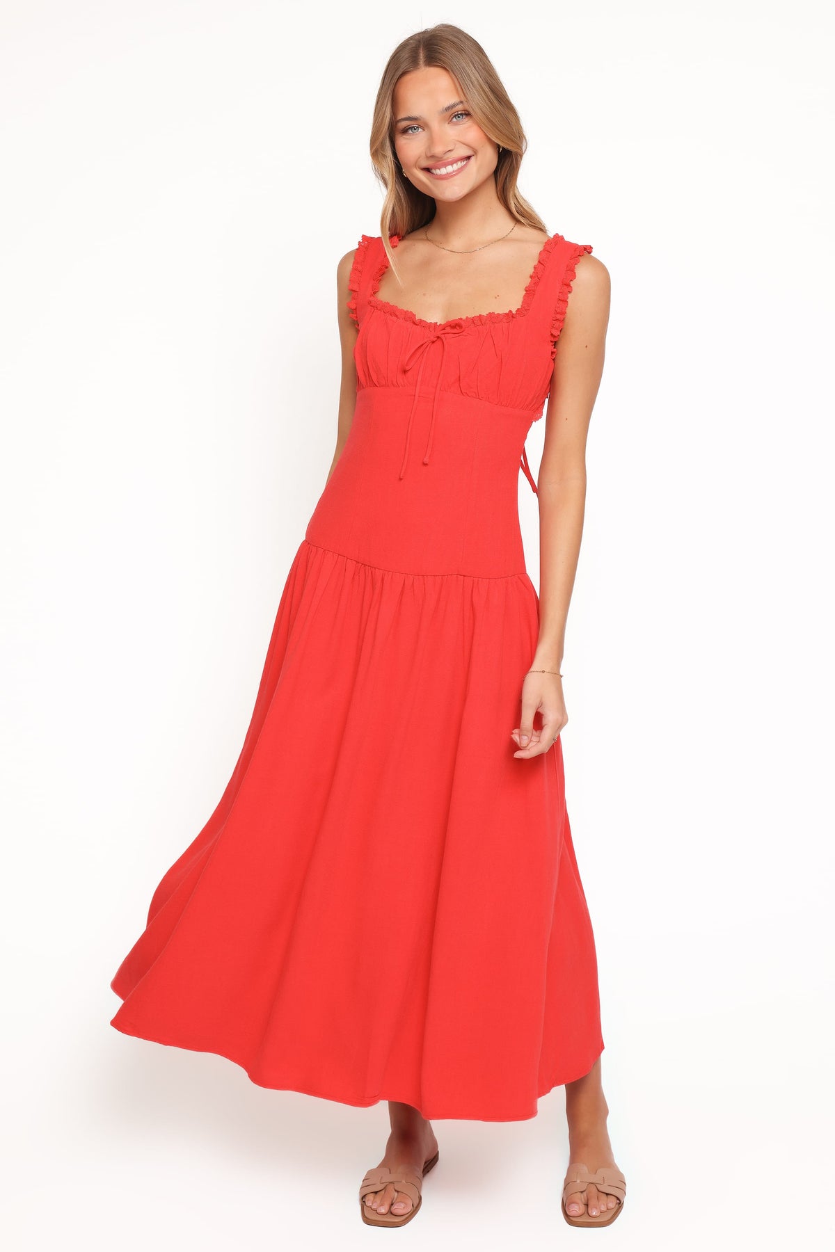 Joann Midi Dress in Red – view 2 of 8