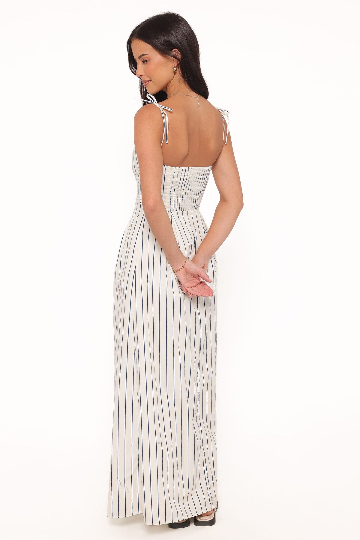 Jordin Maxi Dress in Ivory/Blue Stripe – view 5 of 8