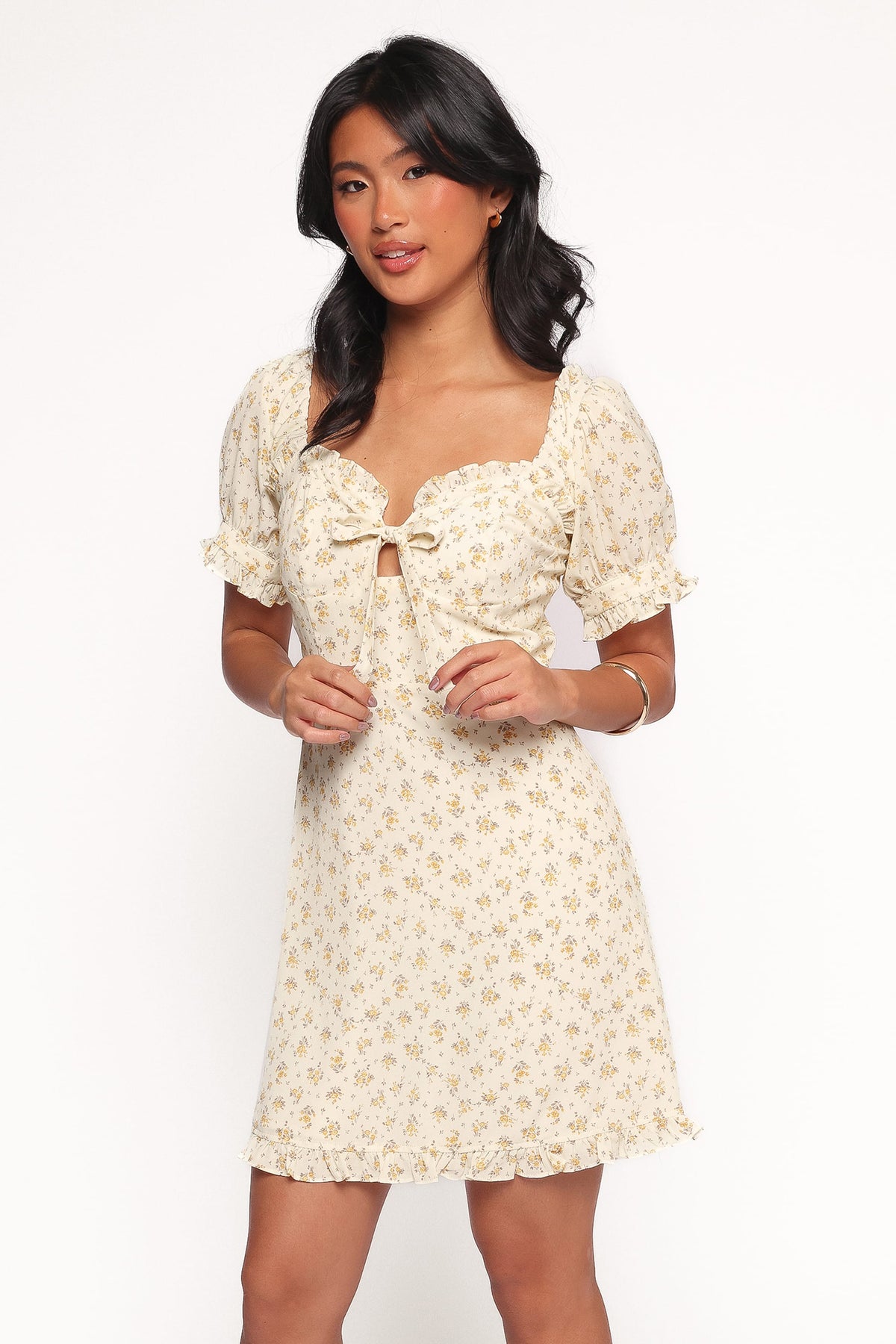 Joss Mini Dress in Cream Yellow – view 1 of 8