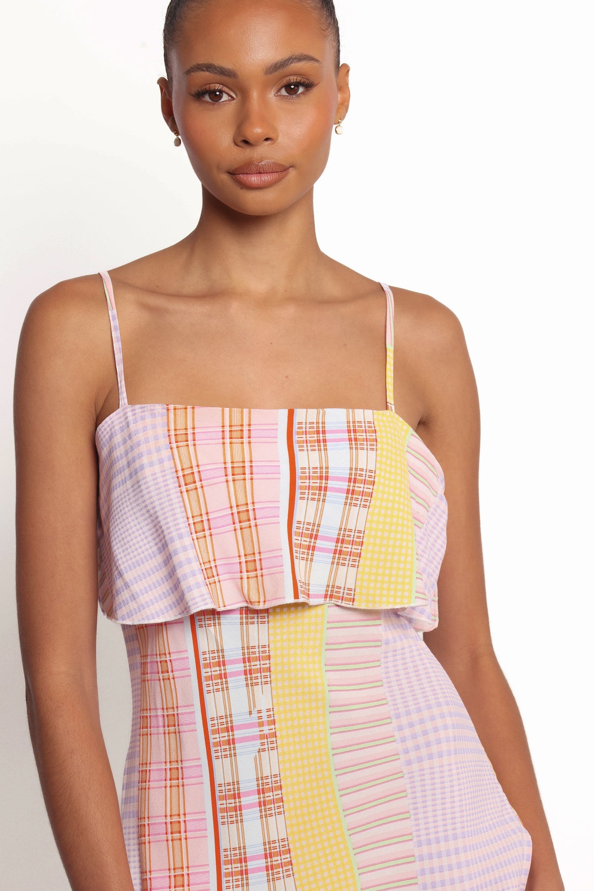 Junia Mini Dress in Pink Plaid – view 6 of 8